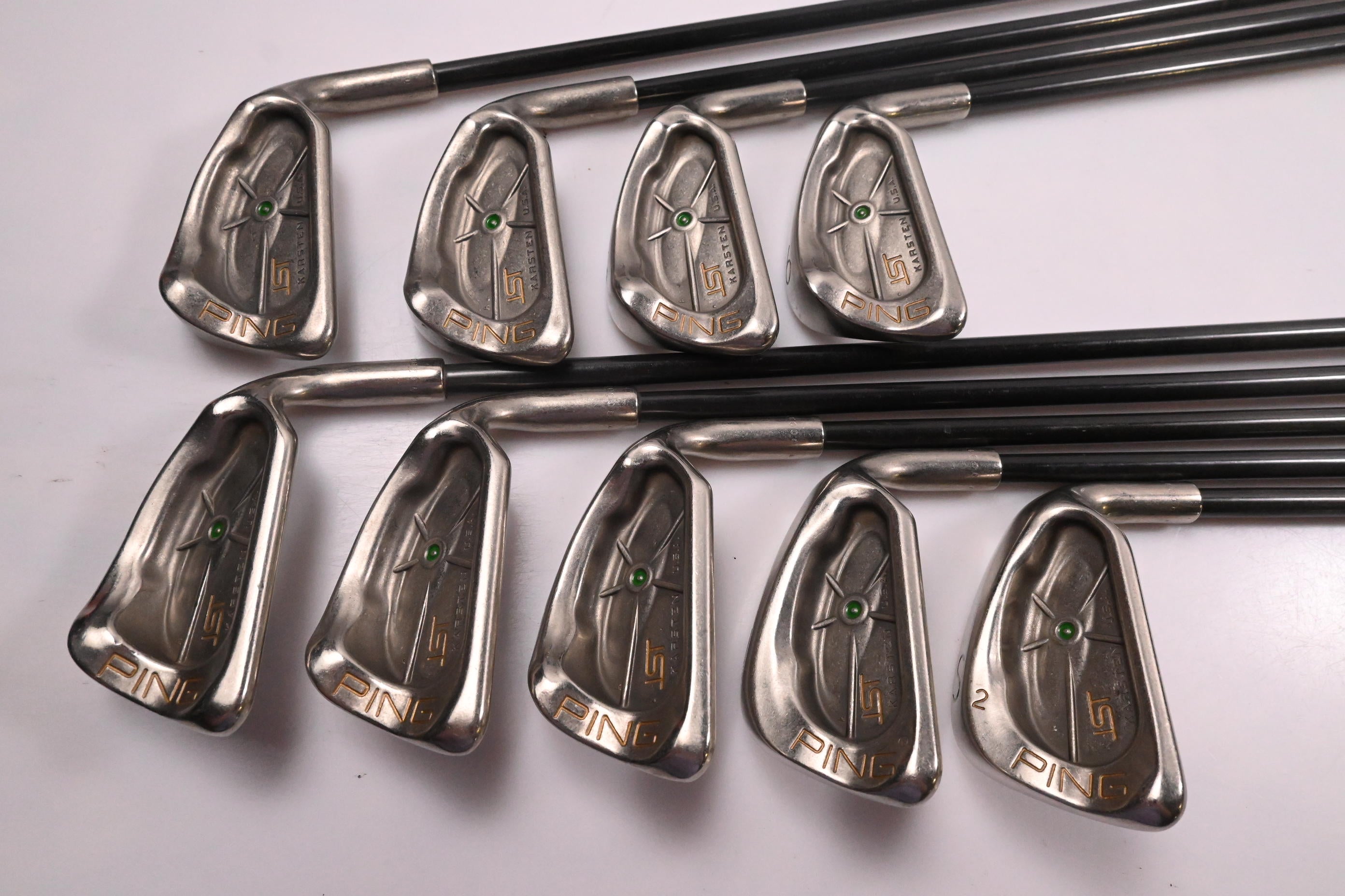 Ping ISI Nickel Irons / 3-PW+SW / Green Dot / Regular Flex Grafalloy Attack Lite