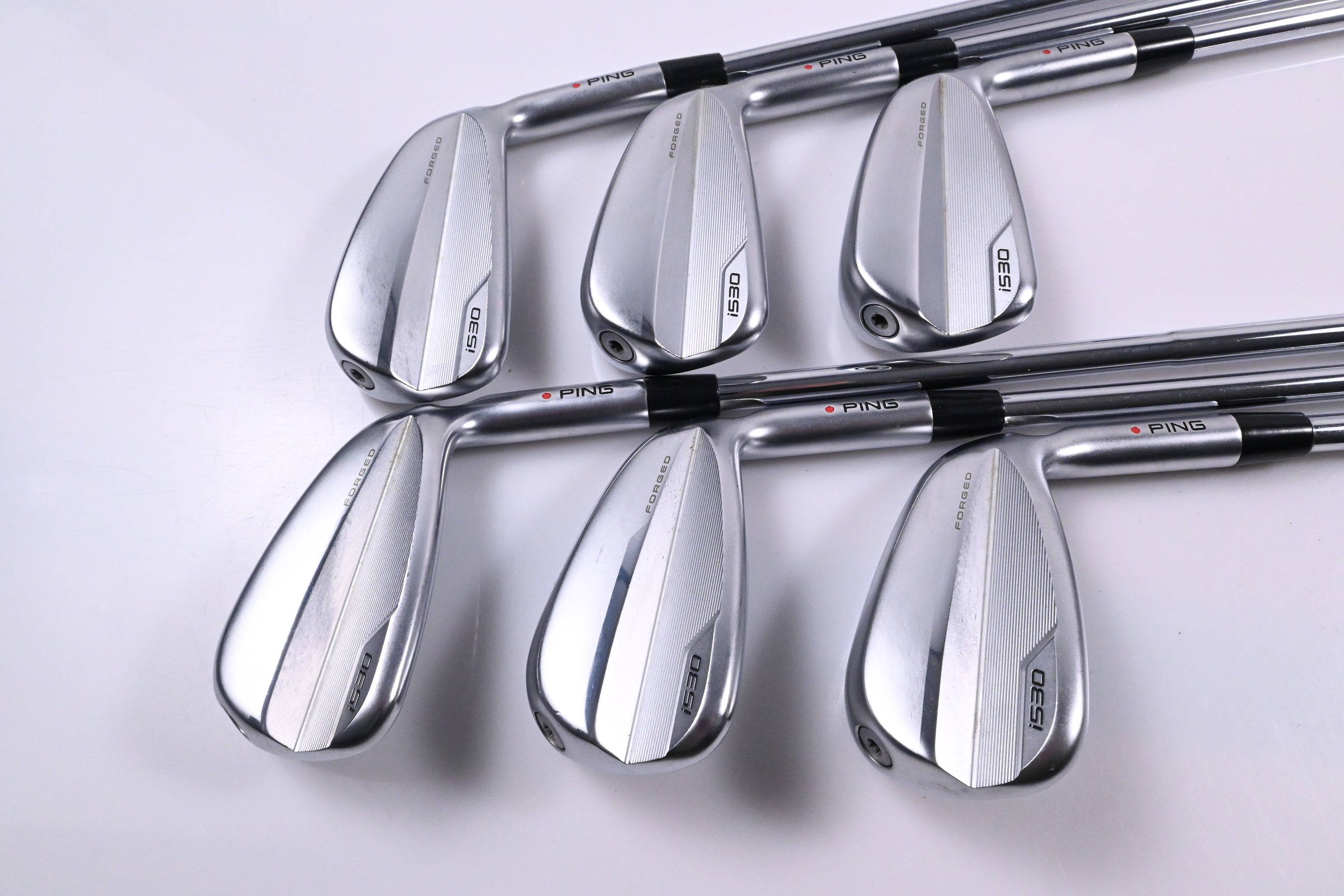Ping i530 Irons / 5-PW / Red Dot / Stiff Flex Dynamic Gold MID 115 S300 Shafts