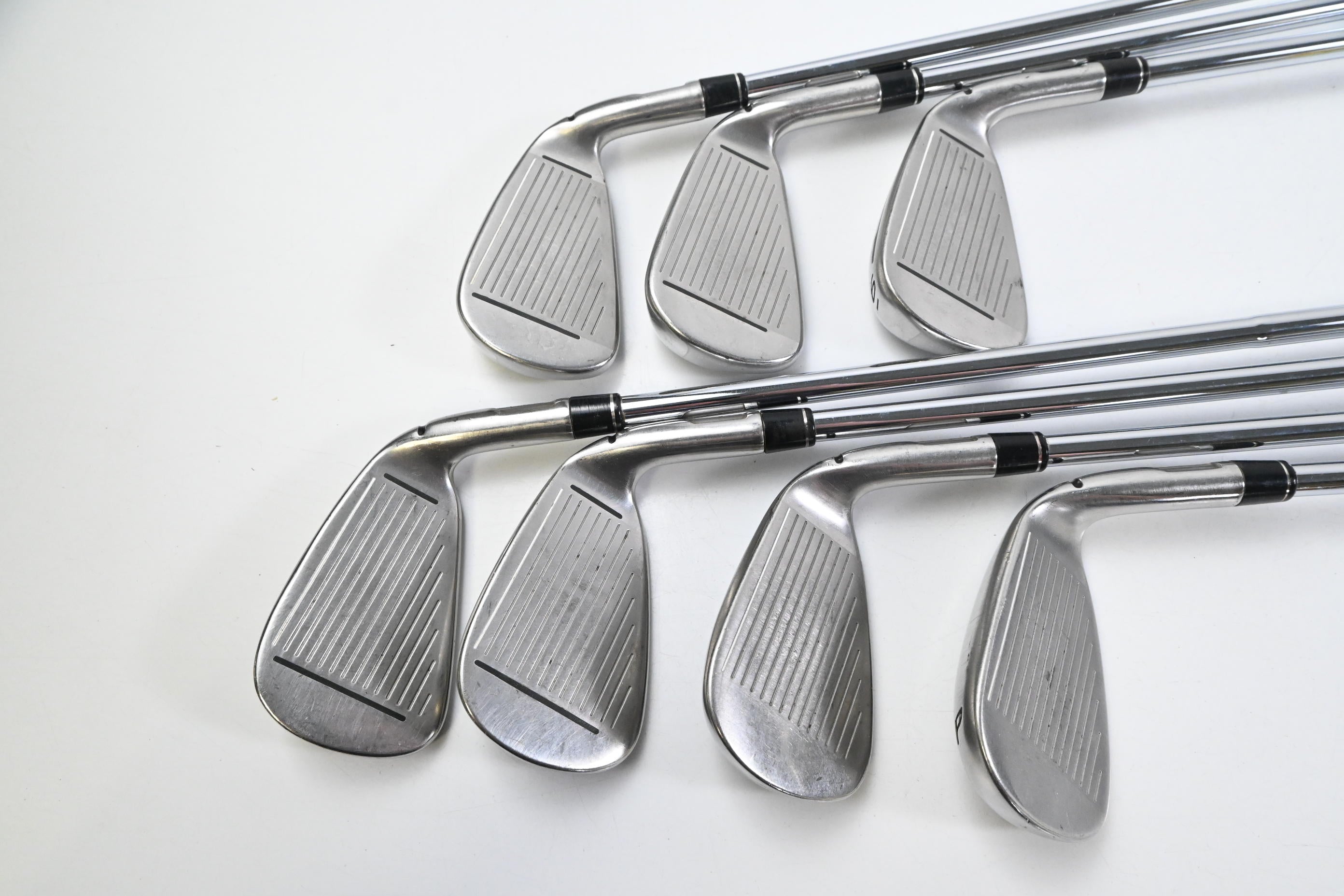 Left Hand Taylormade M1 2017 Irons / 4-PW / Stiff Flex Reax Steel 88 Steel Shaft