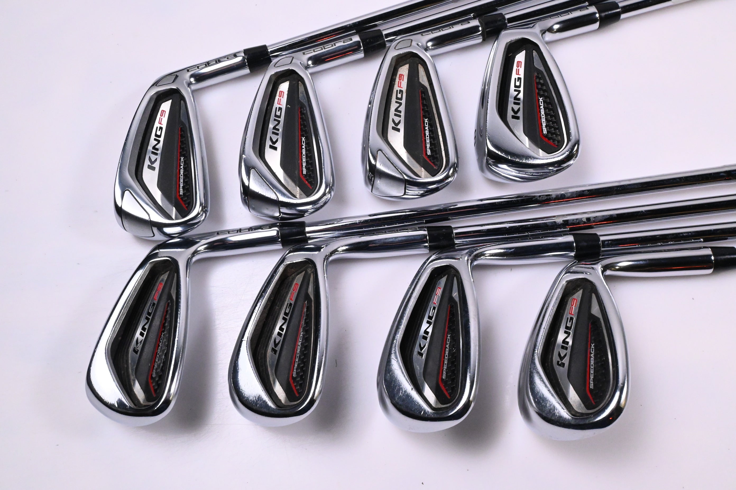 Cobra King F9 Speedback Irons / 5-PW+GW+SW / Regular Flex Cobra Shafts