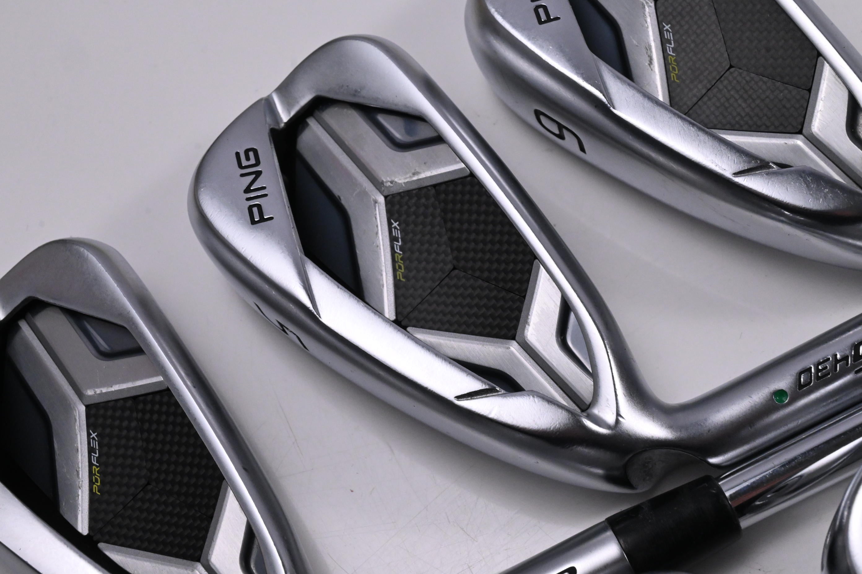 Left Hand Ping G430 Irons / 4-9i+45 / Green Dot / Regular Flex Ping AWT 2.0