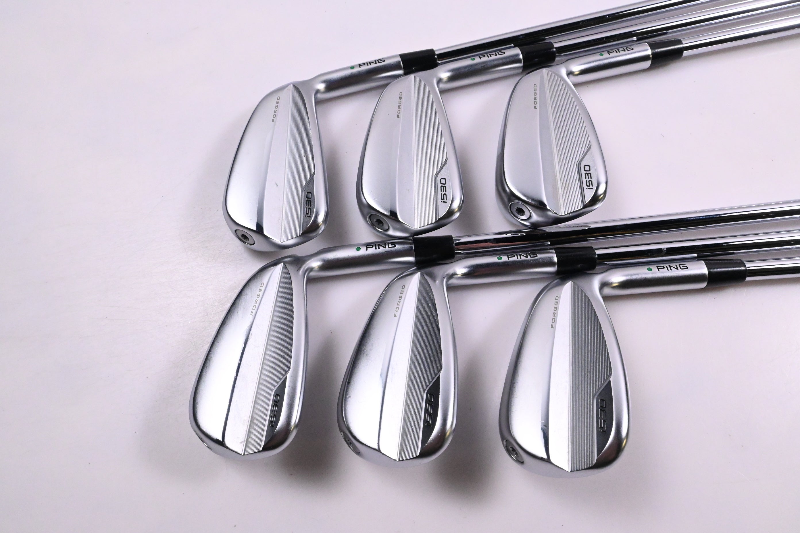 Ping i530 Irons / 6-PW+GW / Green Dot / Regular Flex Ping AWT 3.0 Shafts