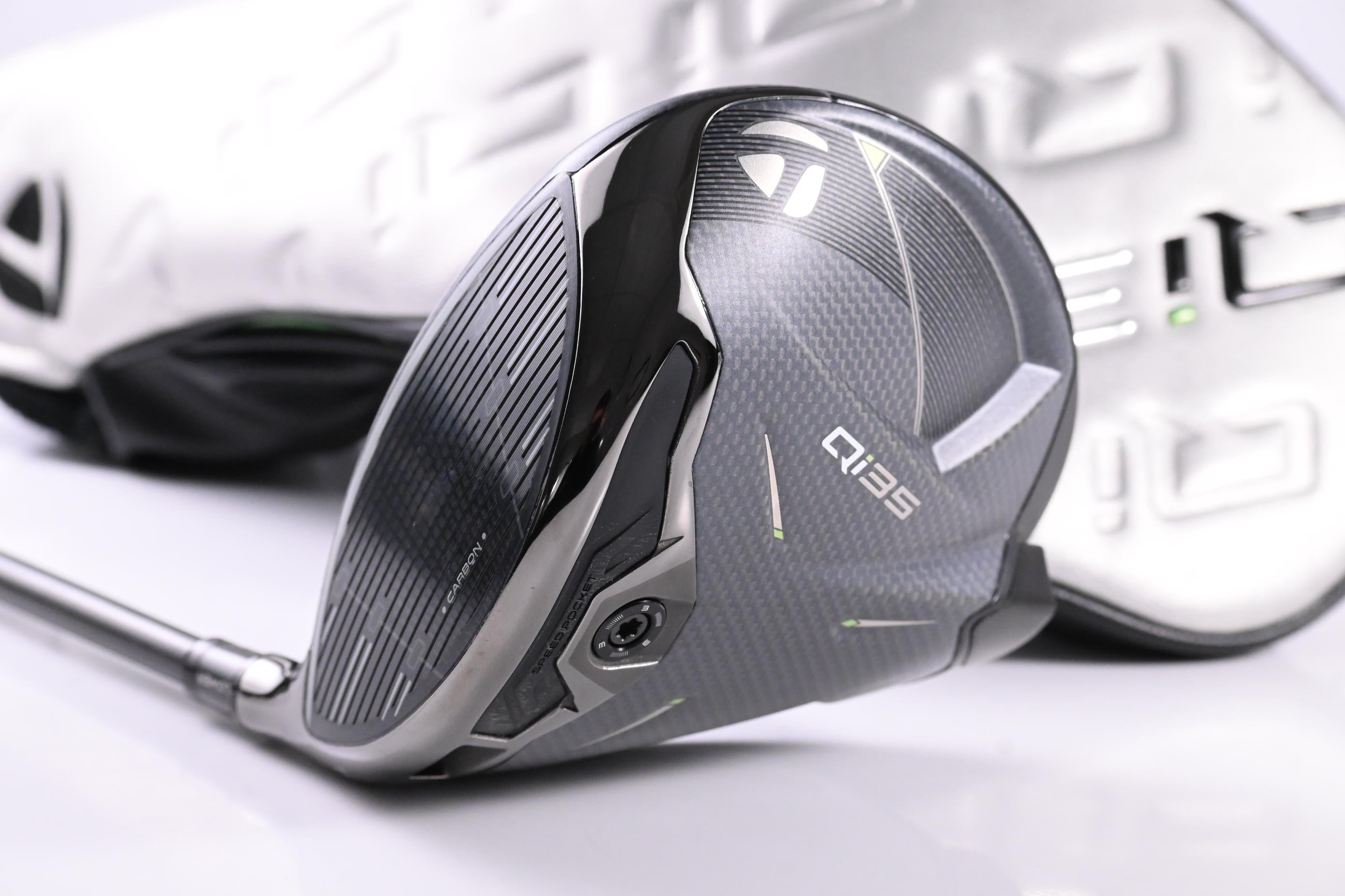 Left Hand Taylormade Qi35 Driver / 10.5 Degree / Stiff Flex Aldila RIP'D NV 60