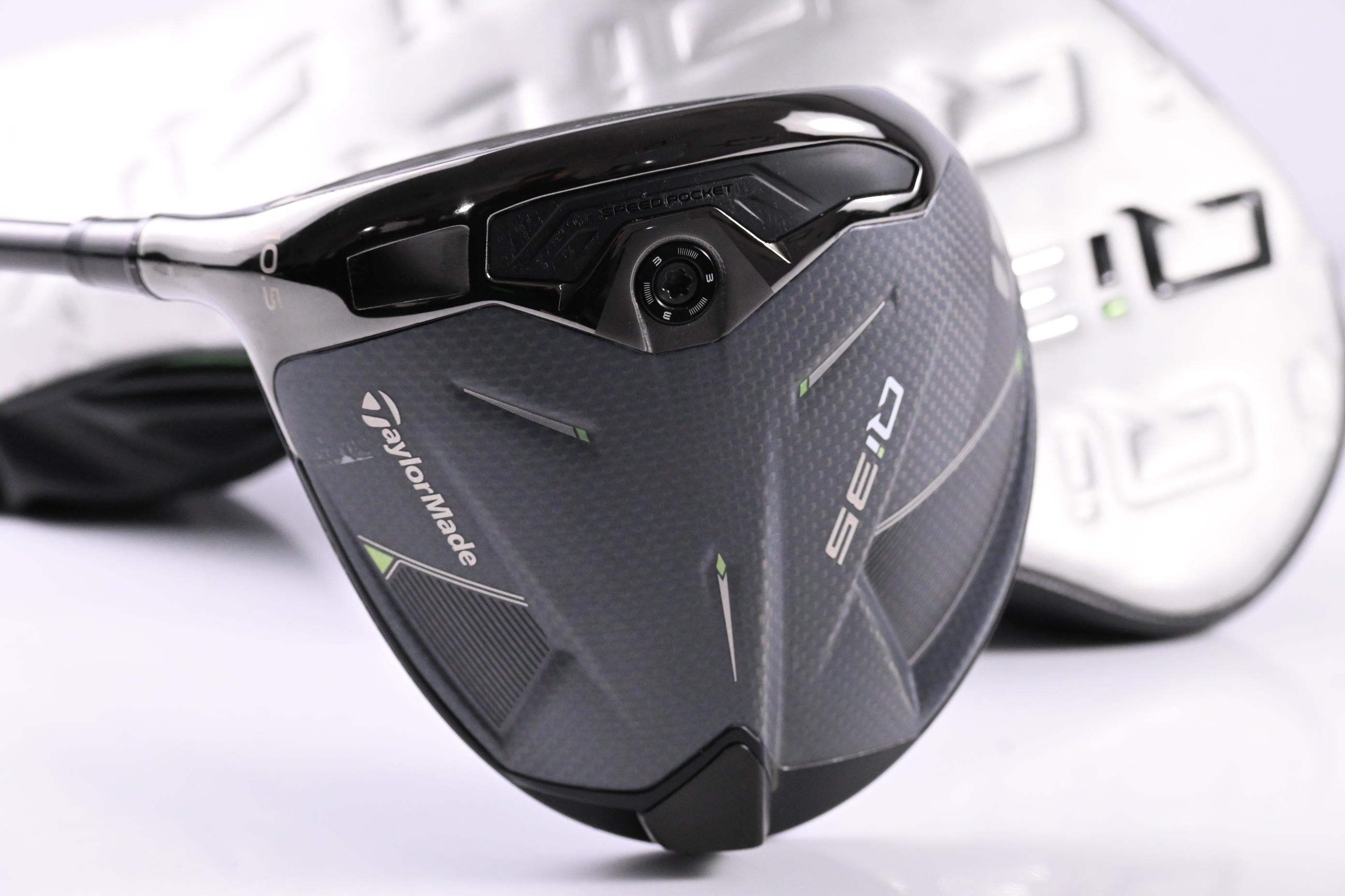 Left Hand Taylormade Qi35 Driver / 10.5 Degree / Stiff Flex Aldila RIP'D NV 60