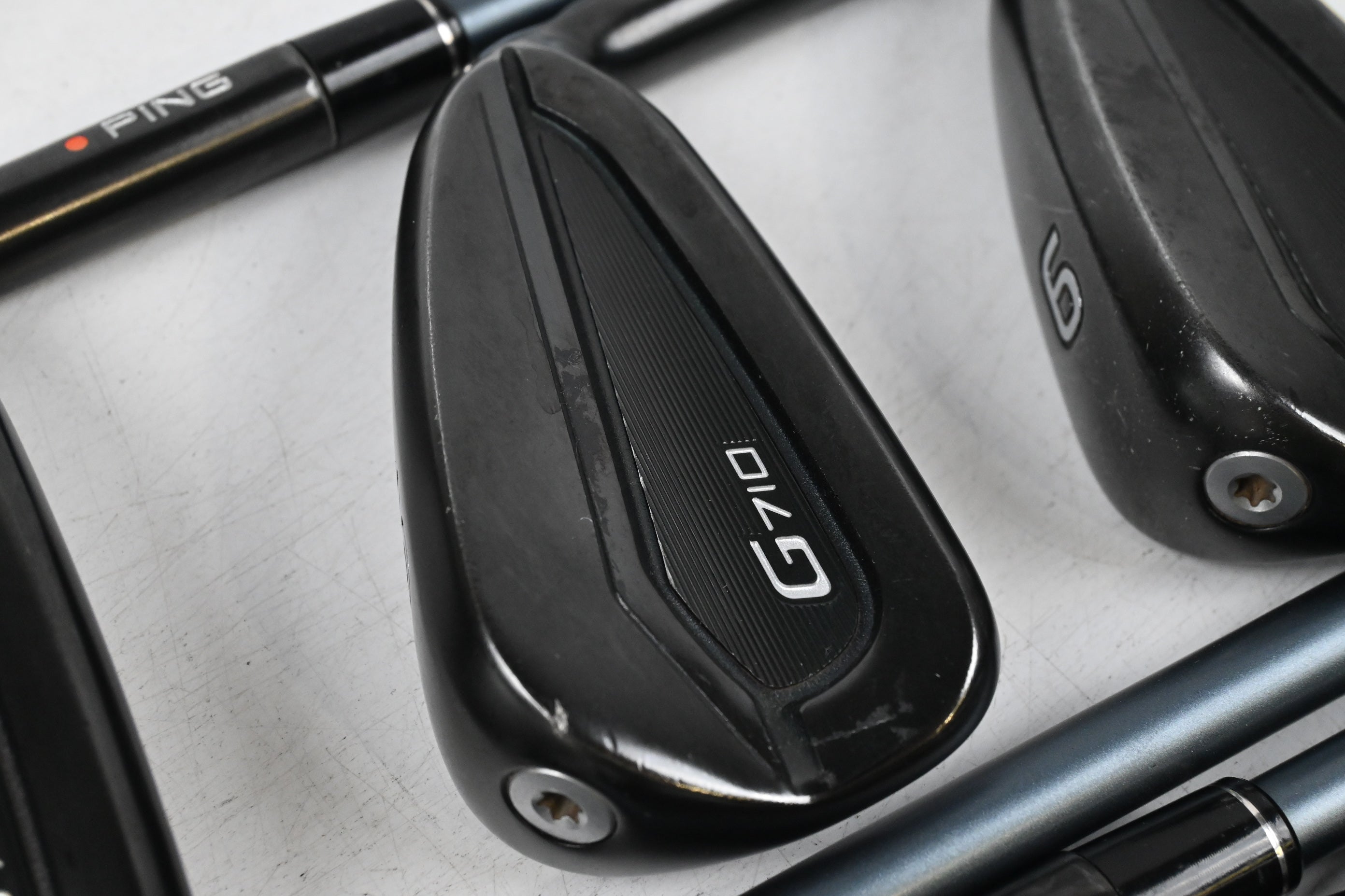 Ping G710 Irons / 4-PW / Orange Dot / Stiff Flex Ping Alta CB AWT Slate Shaft