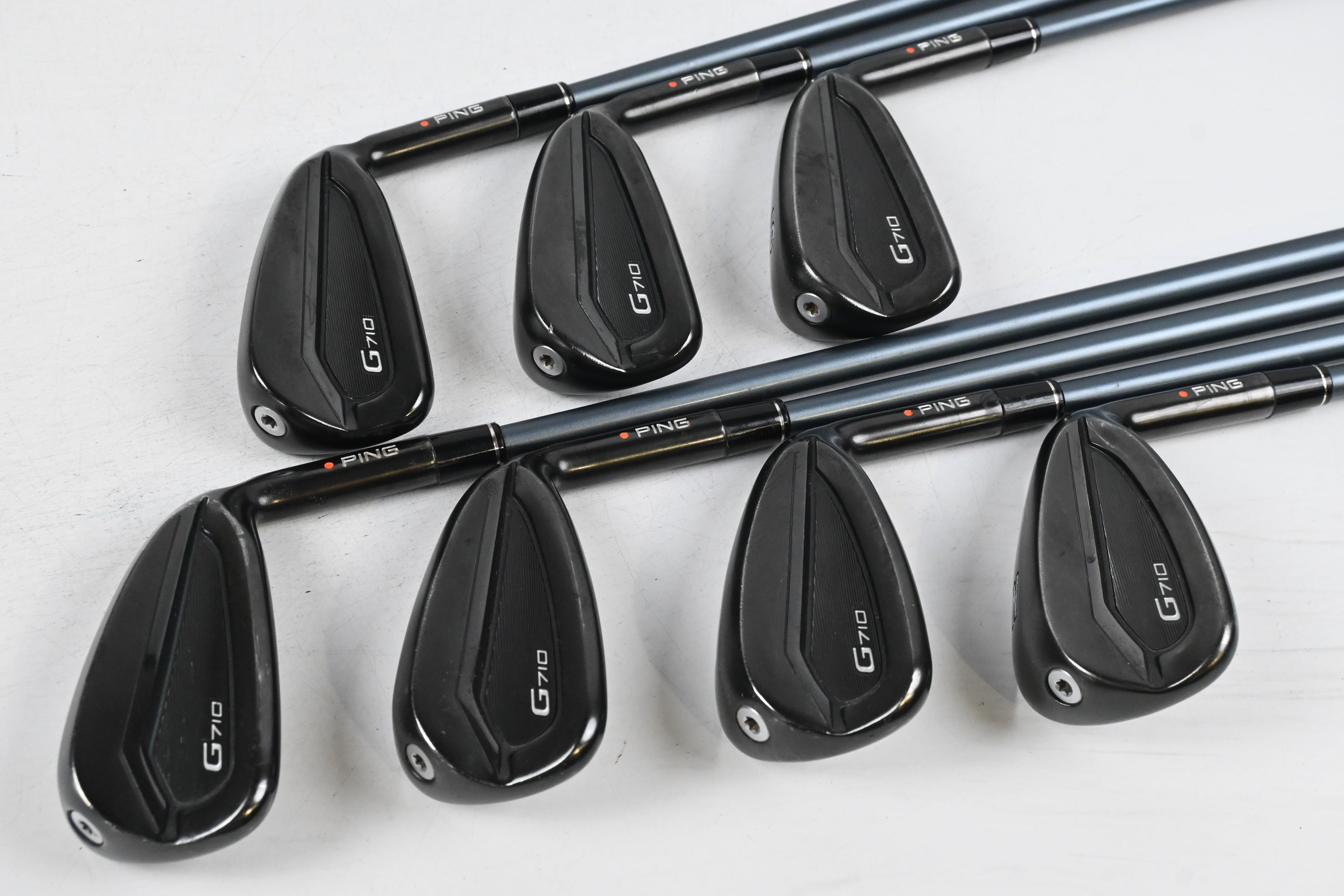 Ping G710 Irons / 4-PW / Orange Dot / Stiff Flex Ping Alta CB AWT Slate Shaft