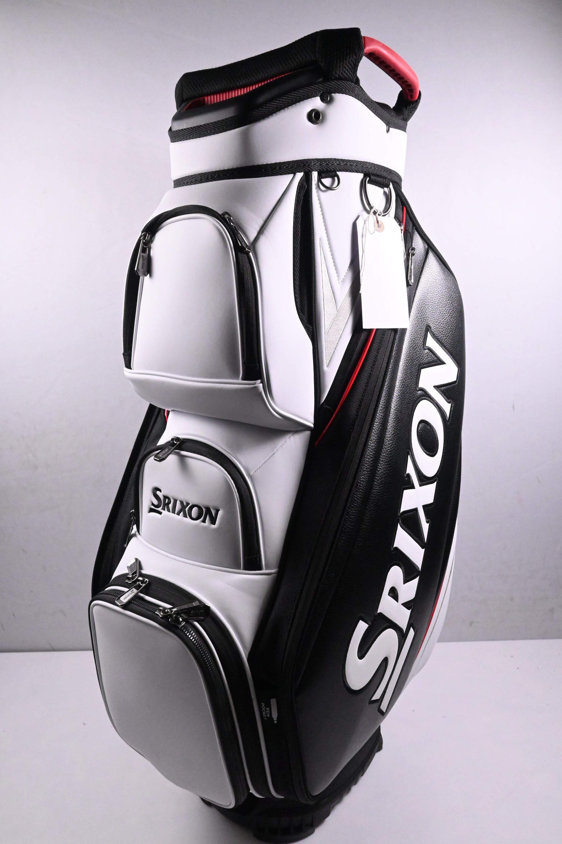 Srixon Tour Cart Bag / 14-Way Divider / White, Black, Red