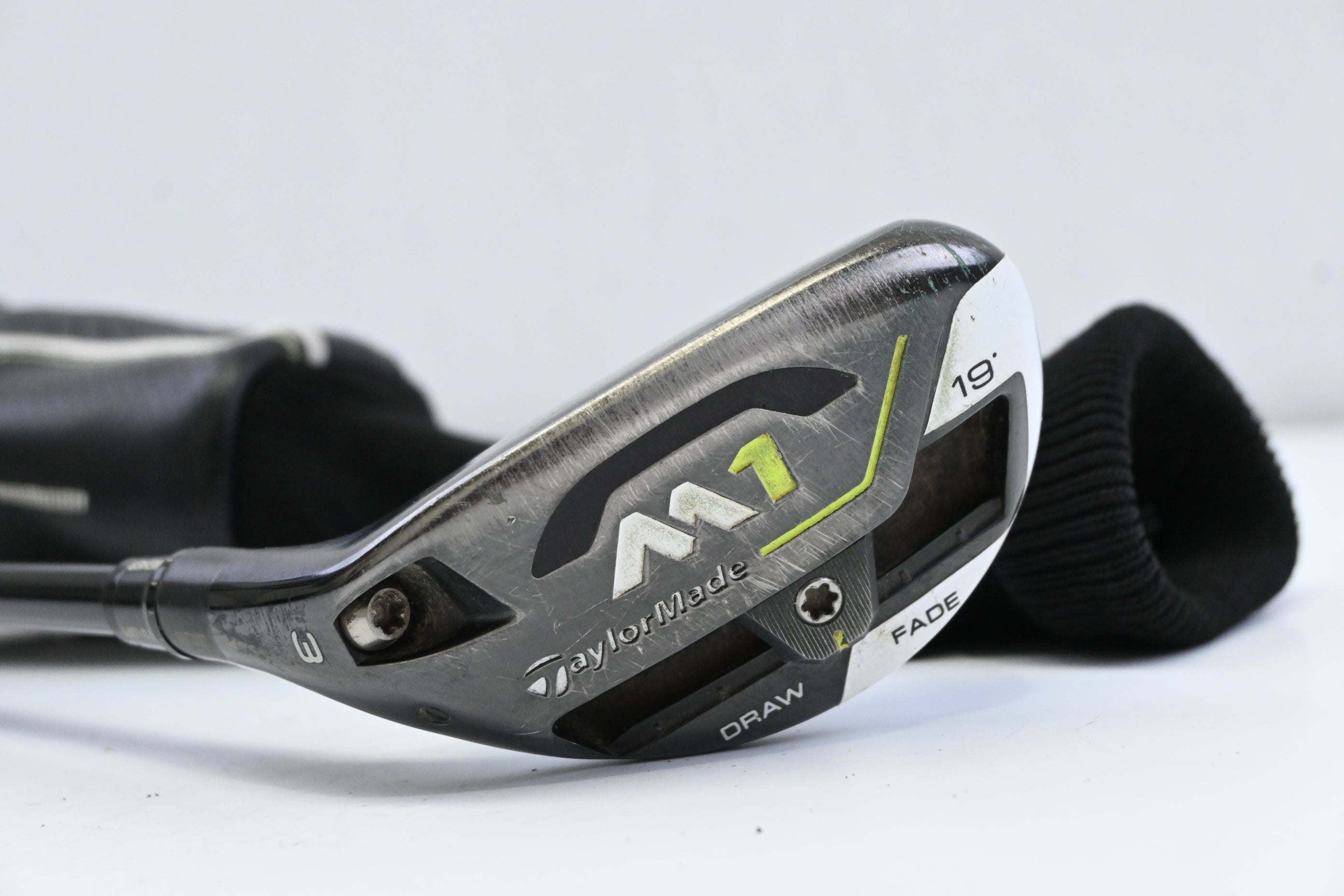 Left Hand Taylormade M1 2017 #3 Hybrid / 19 Degree / Stiff Flex Kuro Kage Silver