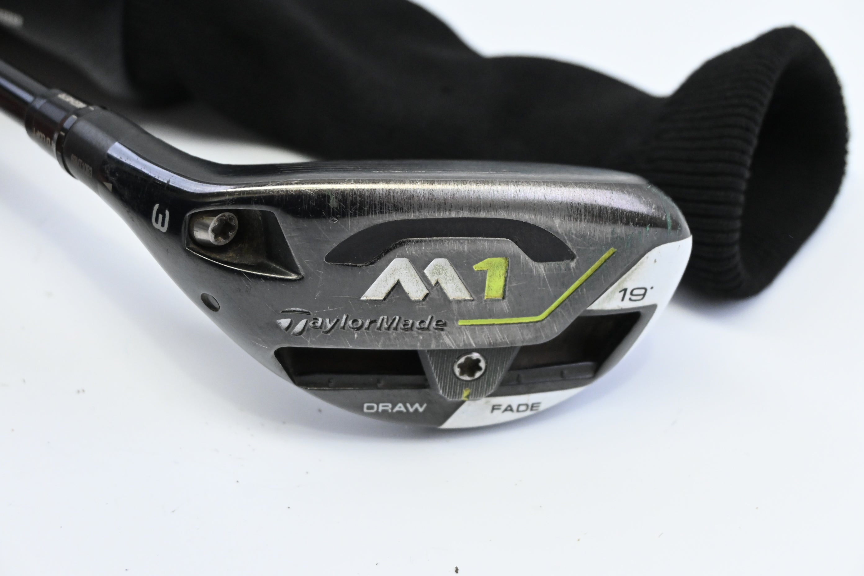 Left Hand Taylormade M1 2017 #3 Hybrid / 19 Degree / Stiff Flex Kuro Kage Silver