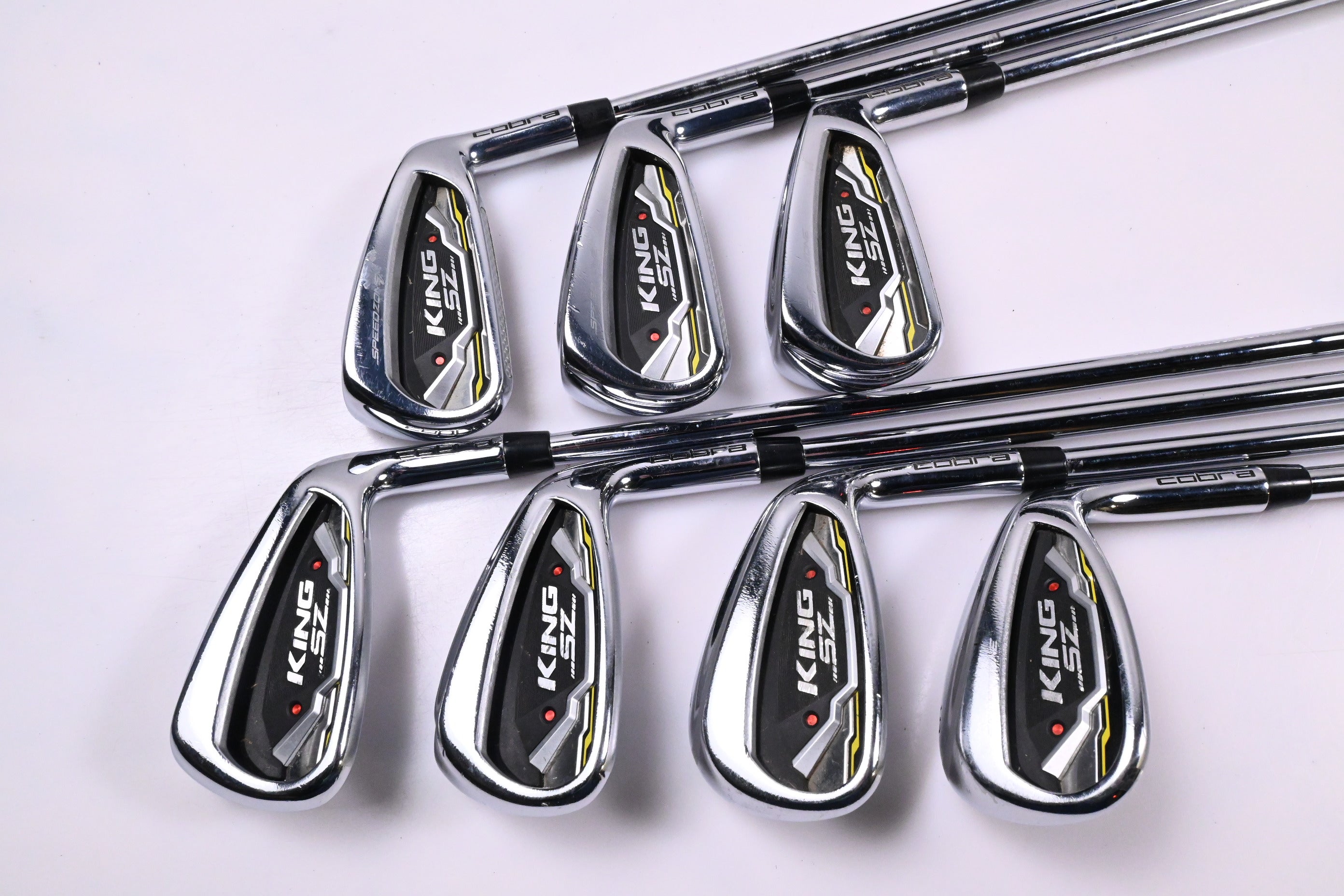 Cobra King Speedzone Irons / 5-PW+SW / Regular Flex KBS Tour 90 Shafts