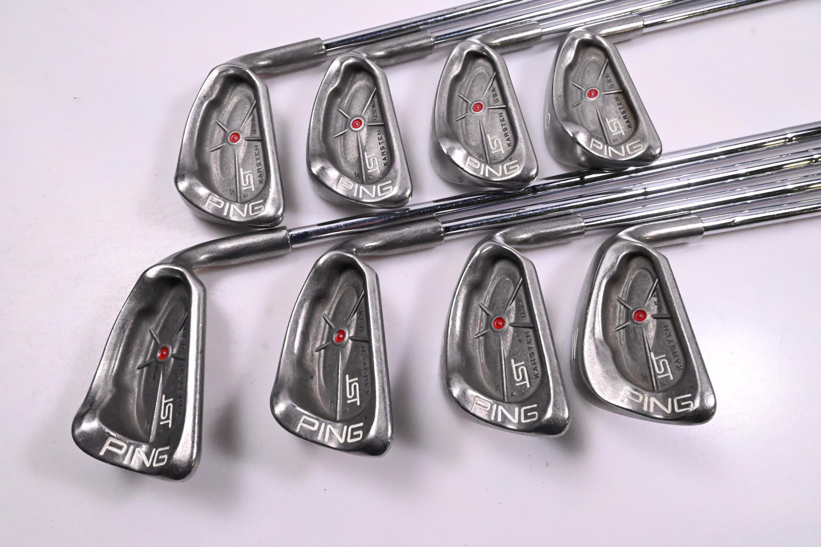 Ping ISI Karsten Irons / 3-PW / Red Dot / Stiff Flex Ping Cushin Z-Z65 Shafts