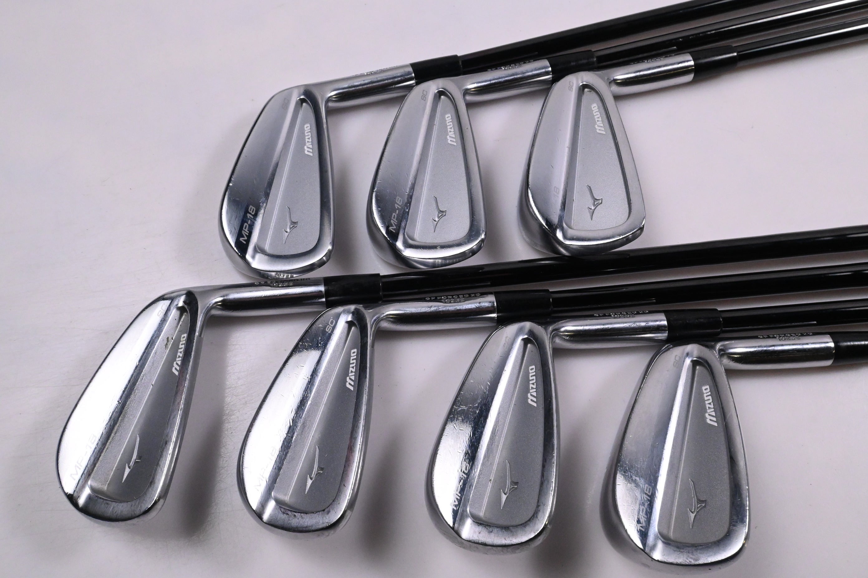 Mizuno MP-18 SC Irons / 4-PW / Stiff Flex KBS $-Taper 120 Shafts