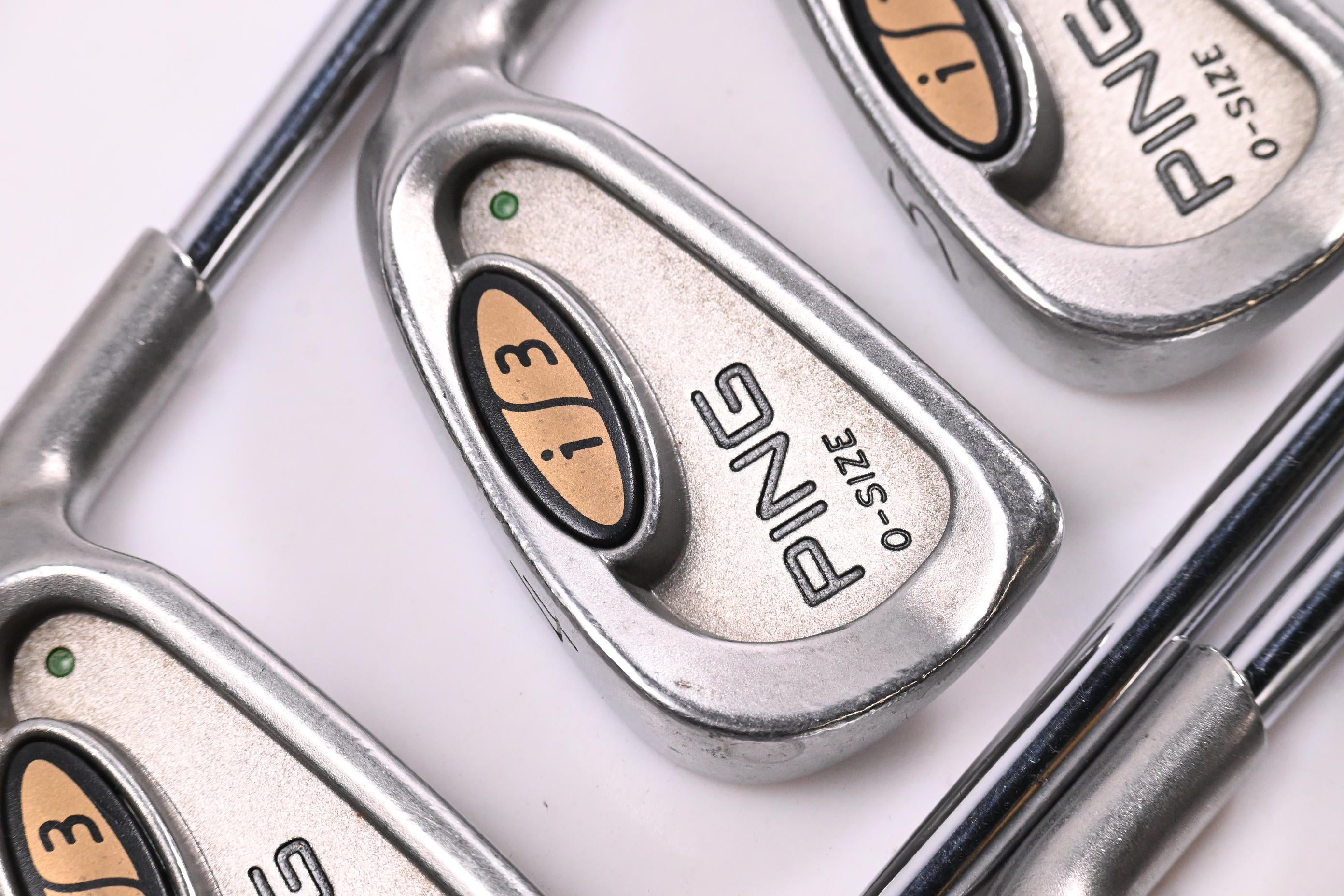 Ping i3 O-Size Irons / 3-PW+SW / Green Dot / Stiff Flex Steel Shafts