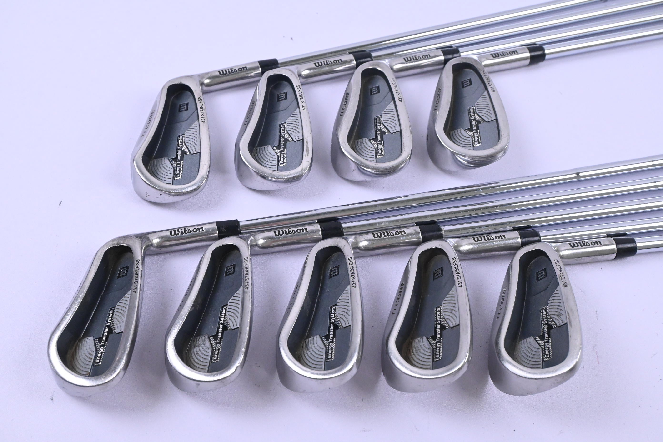 Wilson Ti Core Irons / 3-PW+SW / Stiff Flex True Temper Shafts