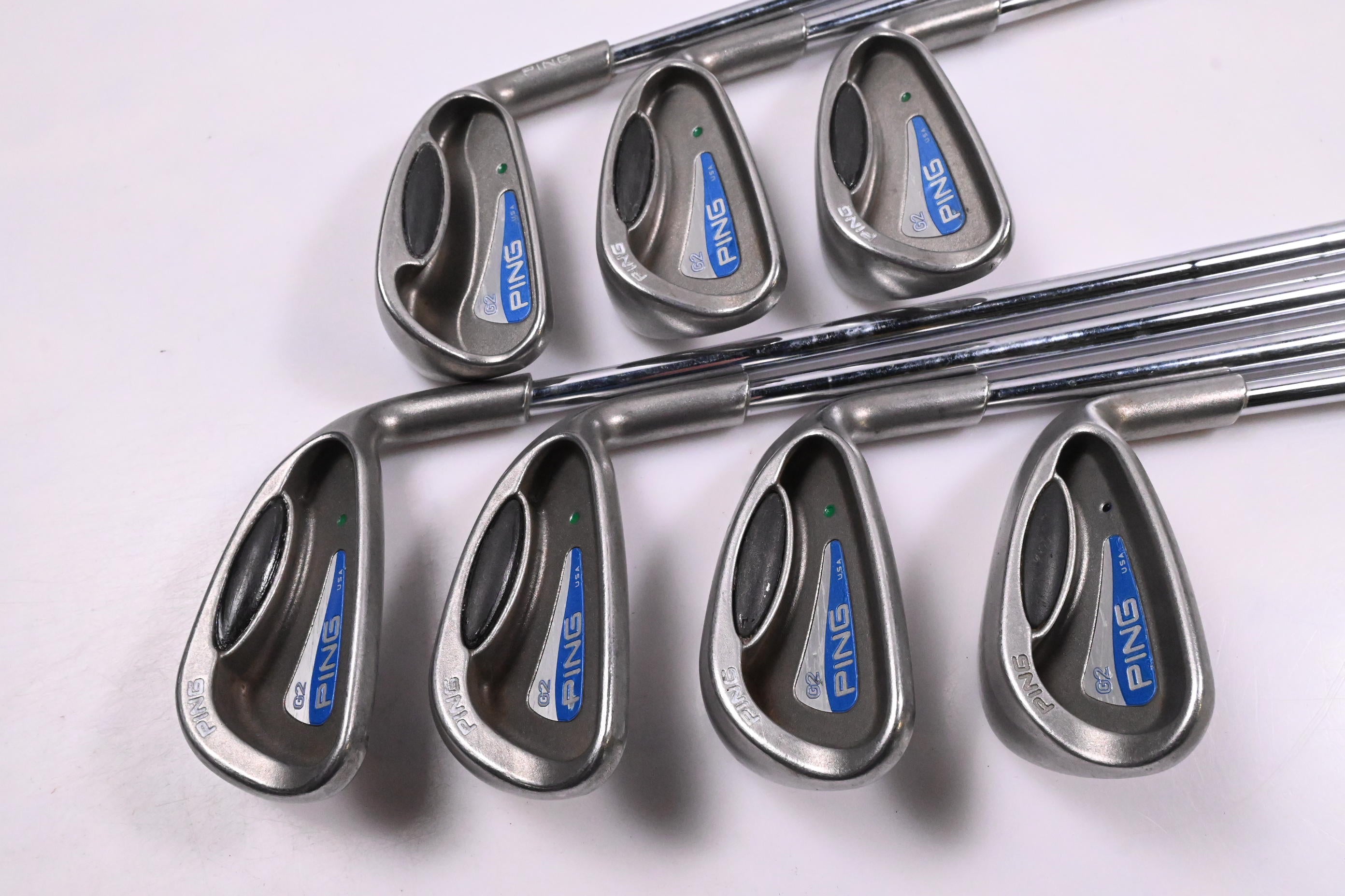 Ping G2 Irons / 5-PW+SW / Green Dot / Regular Flex Ping Shafts