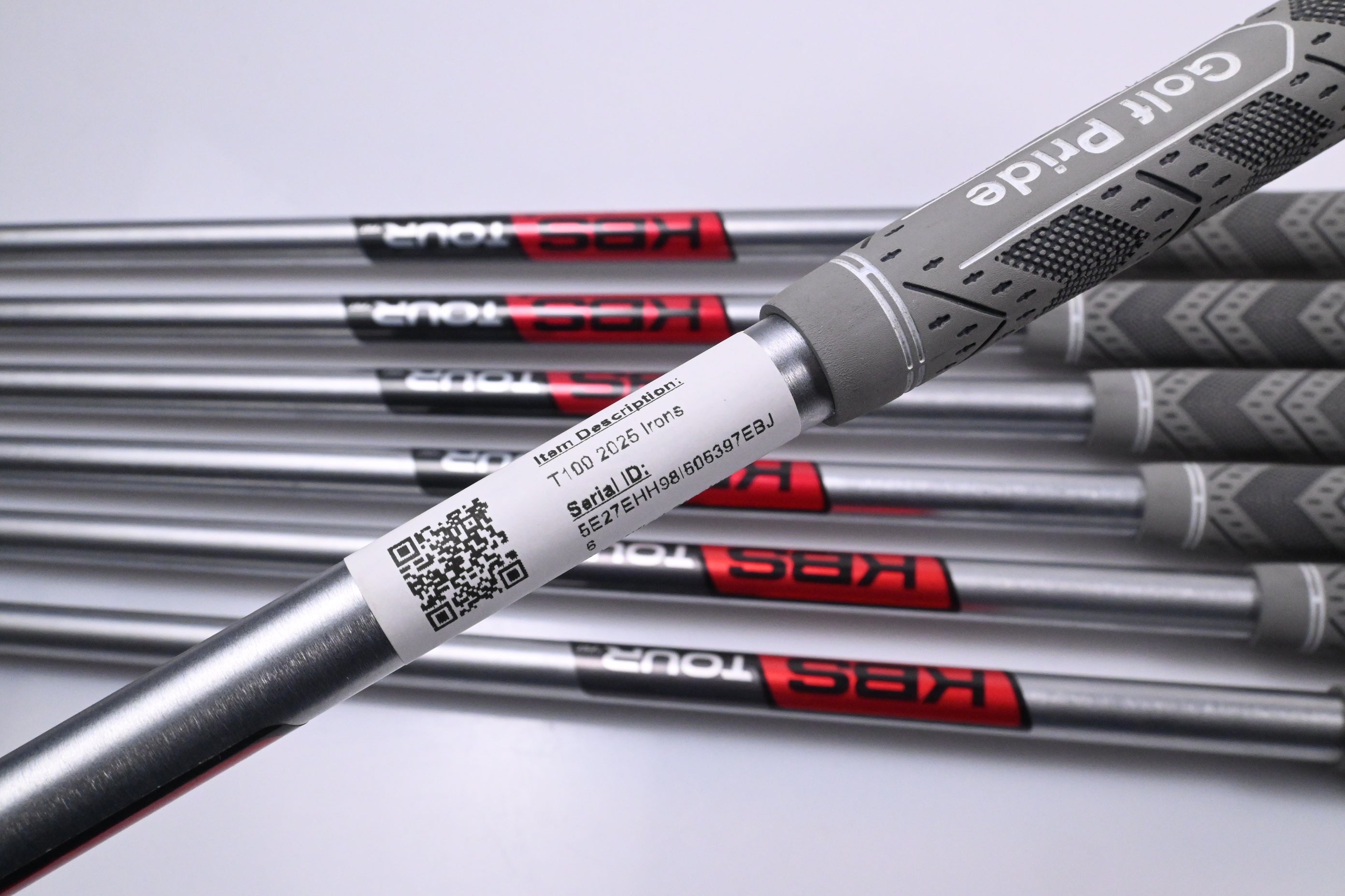 Titleist T100 2025 Irons / 4-PW / Stiff+ Flex KBS Tour C-Taper 125 Shafts