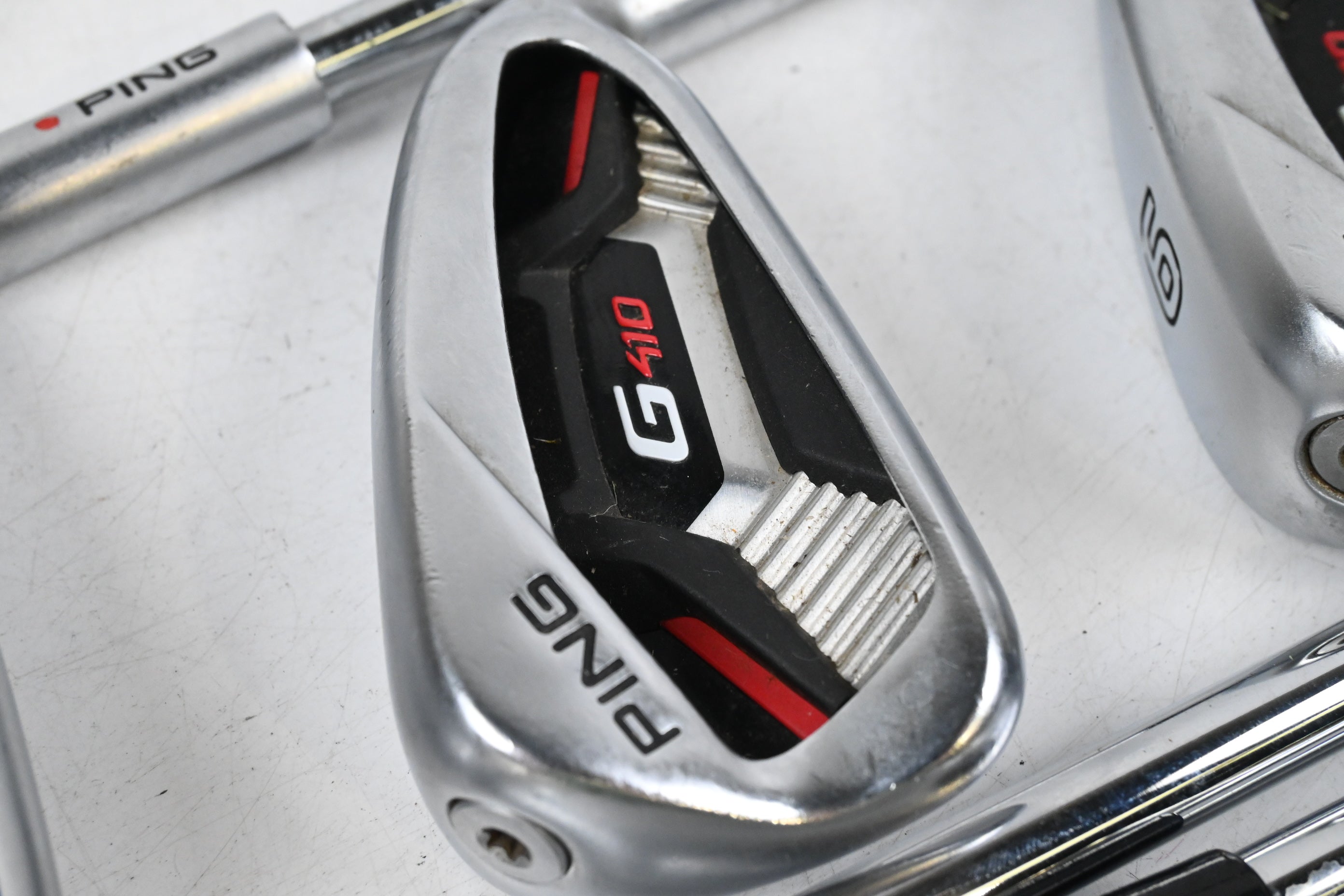 Ping G410 Irons / 4-PW / Red Dot / Stiff Flex Project X LZ 120 Steel Shaft