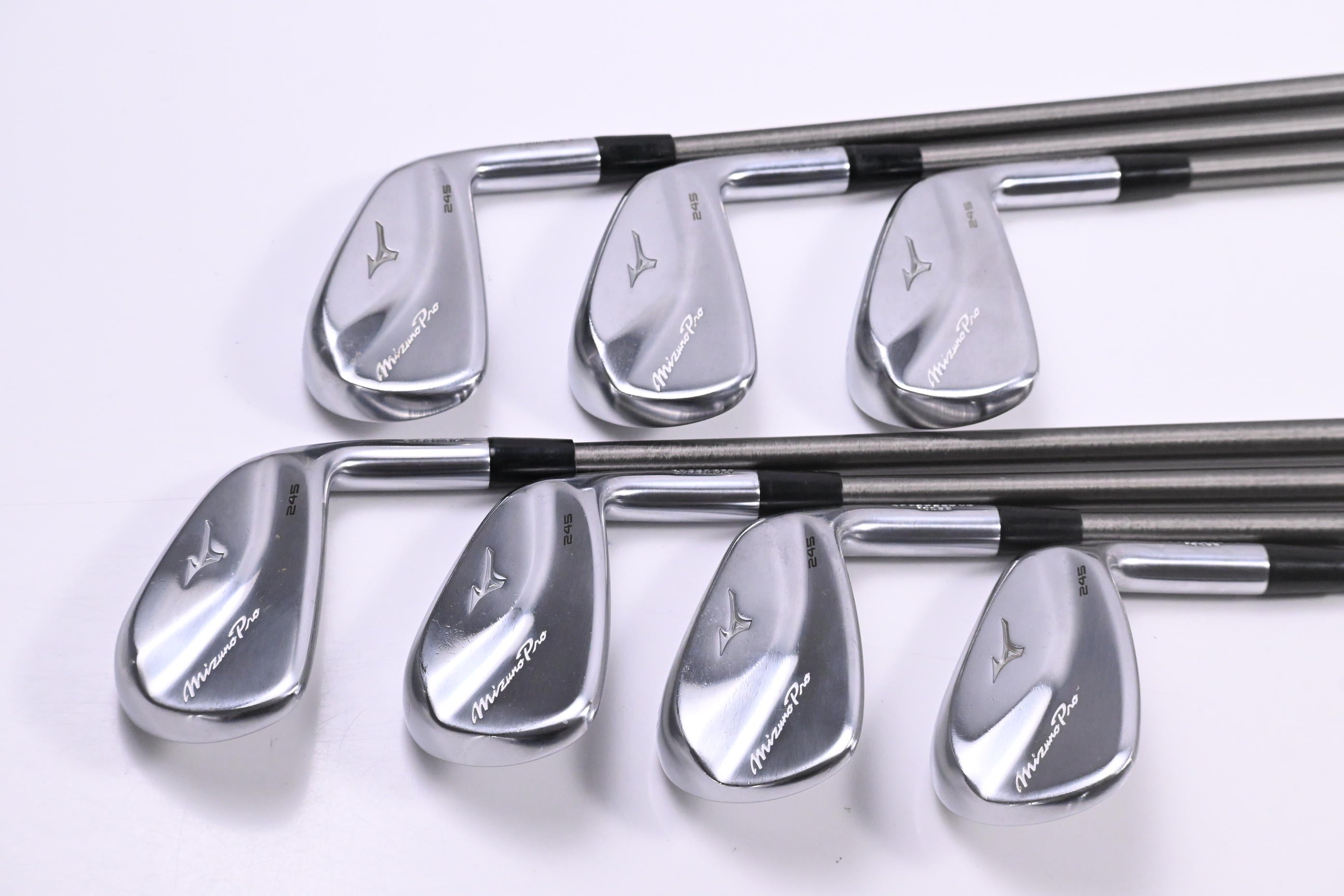 Mizuno Pro 245 Irons / 4-PW / Regular Flex Aerotech Steelfiber i95 Shafts