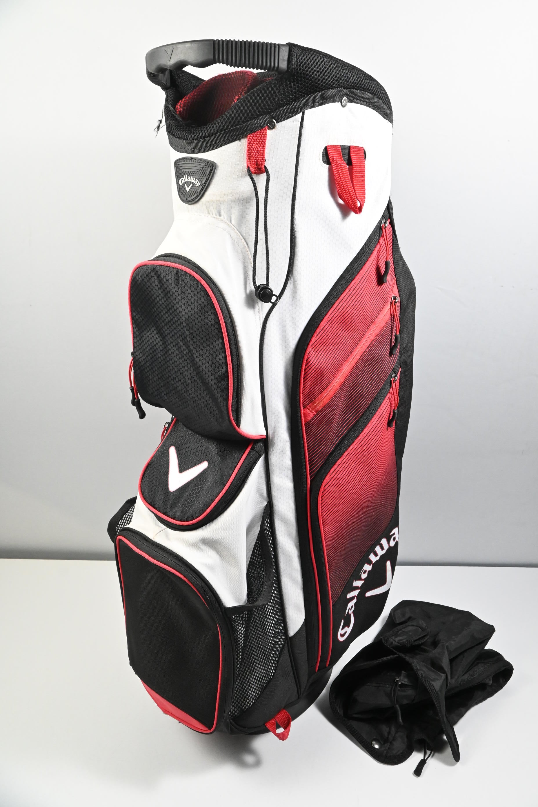 Callaway Chev Org Cart Bag / 14-Way Divider / White, Red & Black