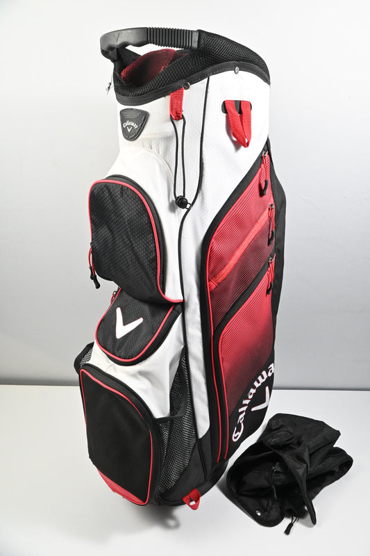 Callaway Chev Org Cart Bag / 14-Way Divider / White, Red & Black