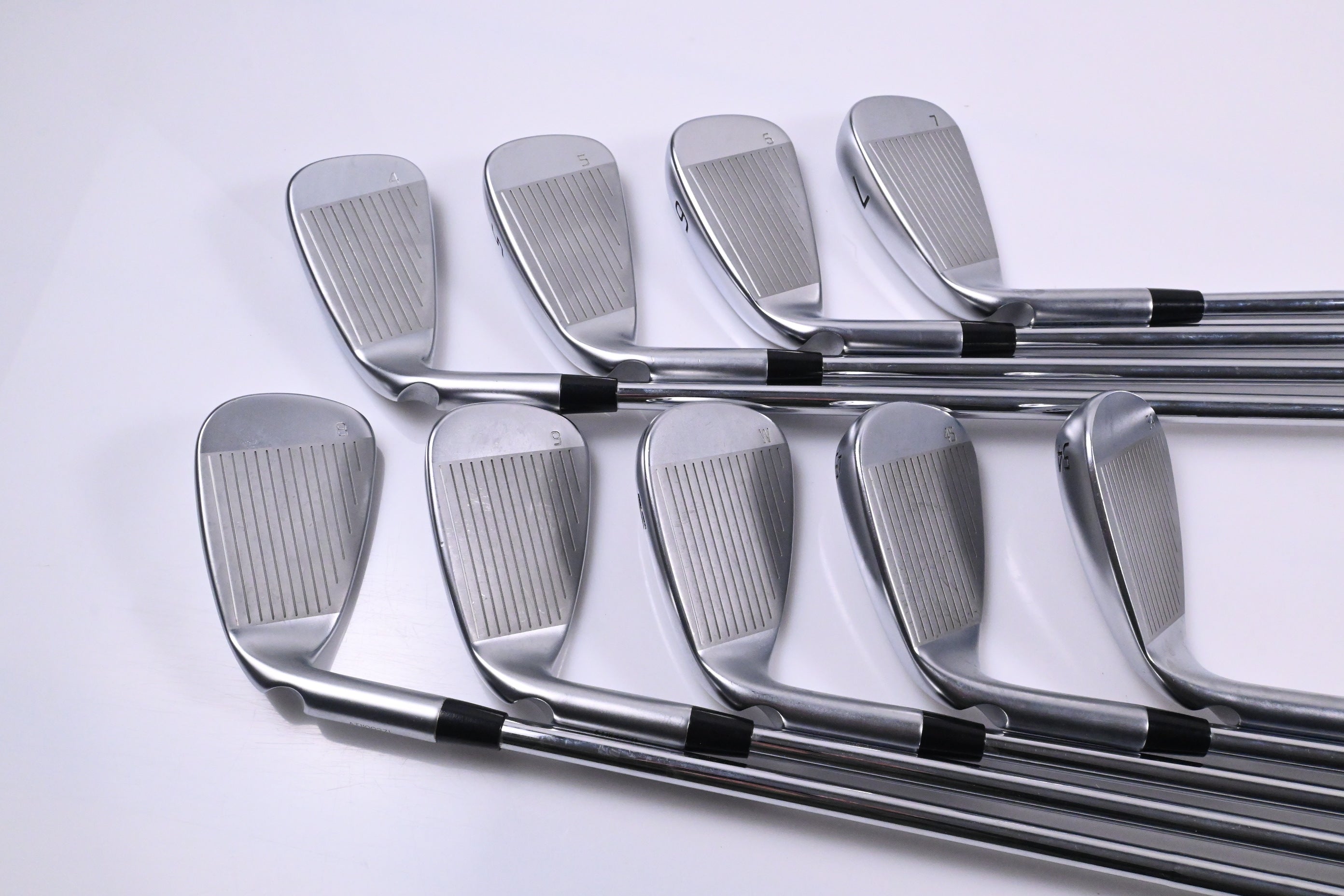 Ping G430 Irons / 4-PW+45°+54° / Green Dot / Stiff Flex Ping AWT 2.0 Shafts