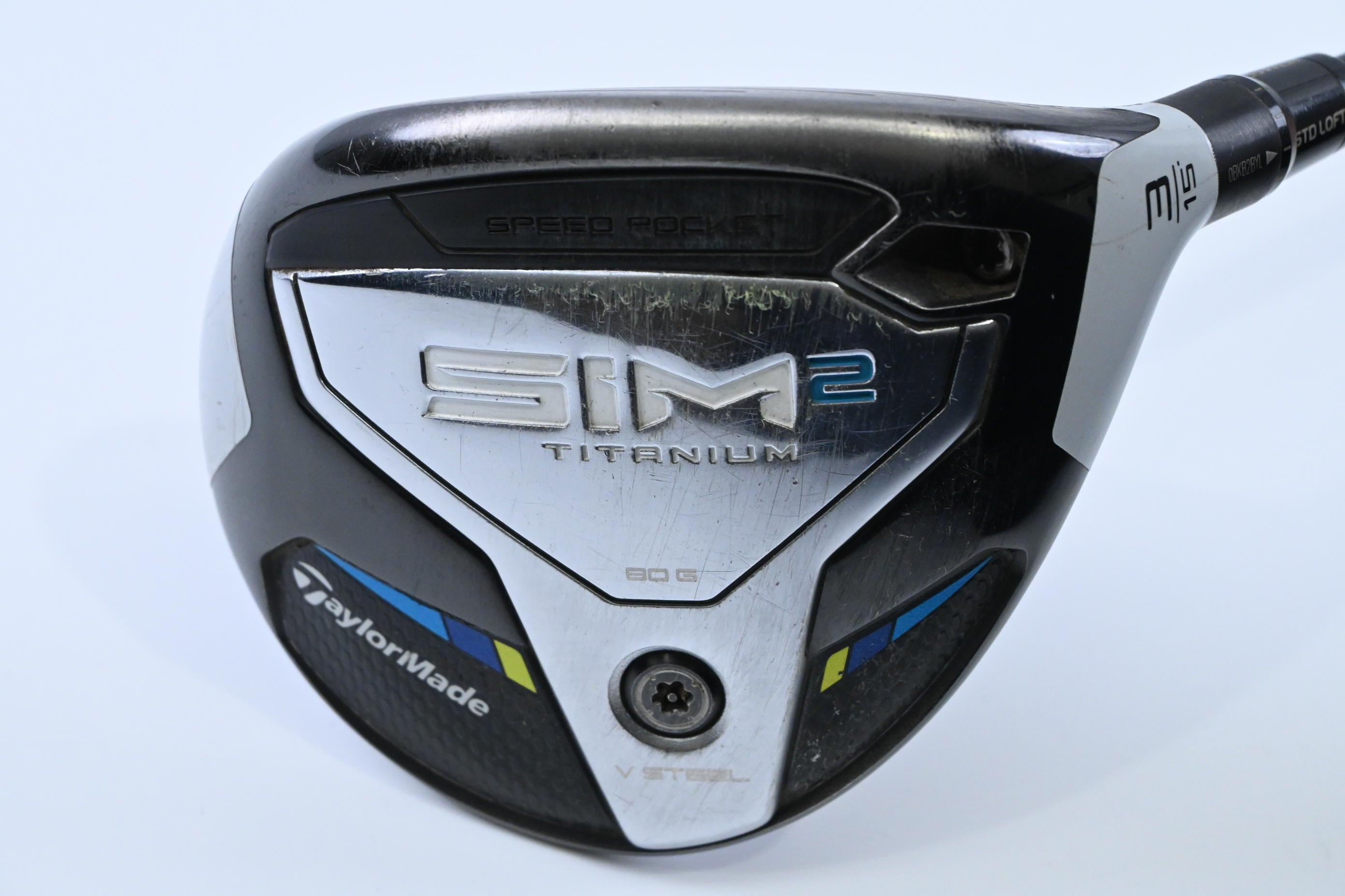 Taylormade SIM2 Ti #3 Wood / 15 Degree / Stiff Flex Tensei AV Raw Blue 65 Shaft