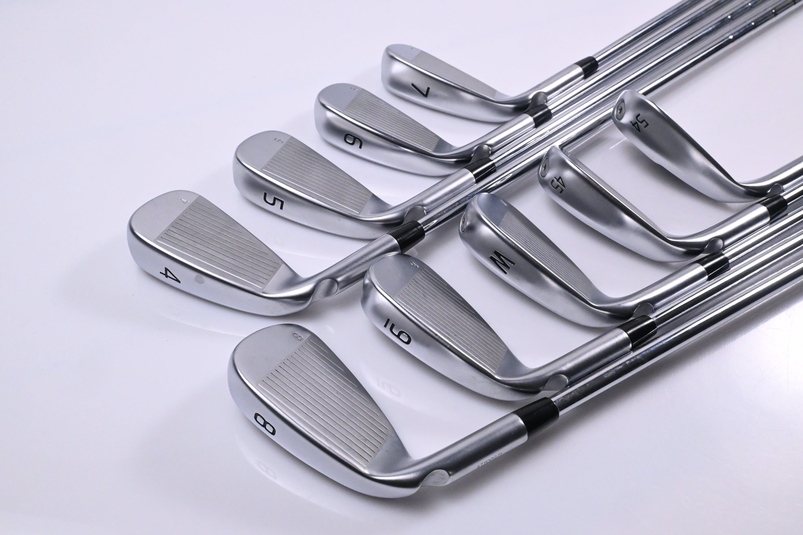 Ping G430 Irons / 4-PW+45°+54° / Green Dot / Stiff Flex Ping AWT 2.0 Shafts