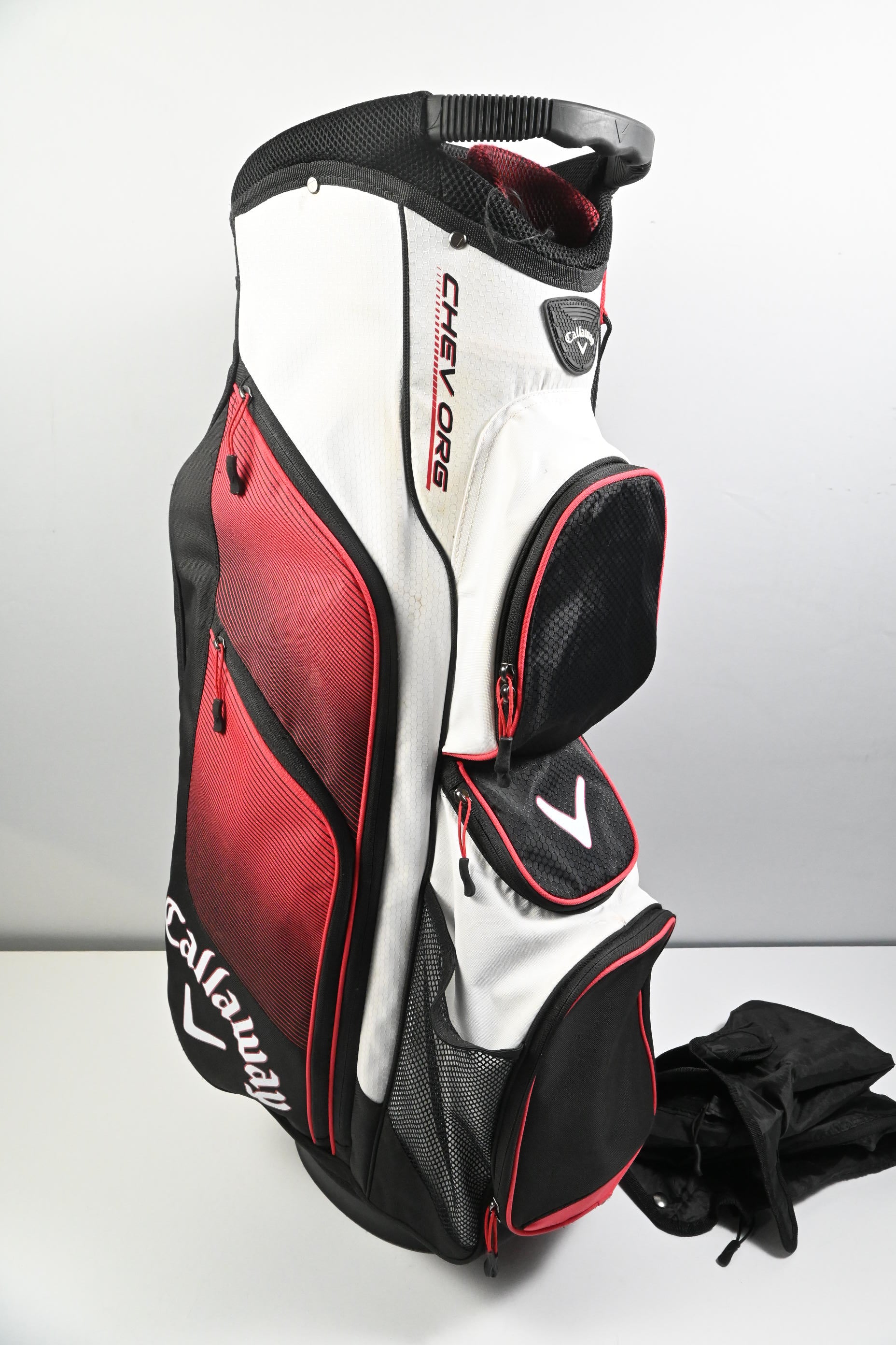 Callaway Chev Org Cart Bag / 14-Way Divider / White, Red & Black