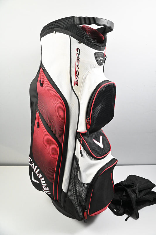 Callaway Chev Org Cart Bag / 14-Way Divider / White, Red & Black