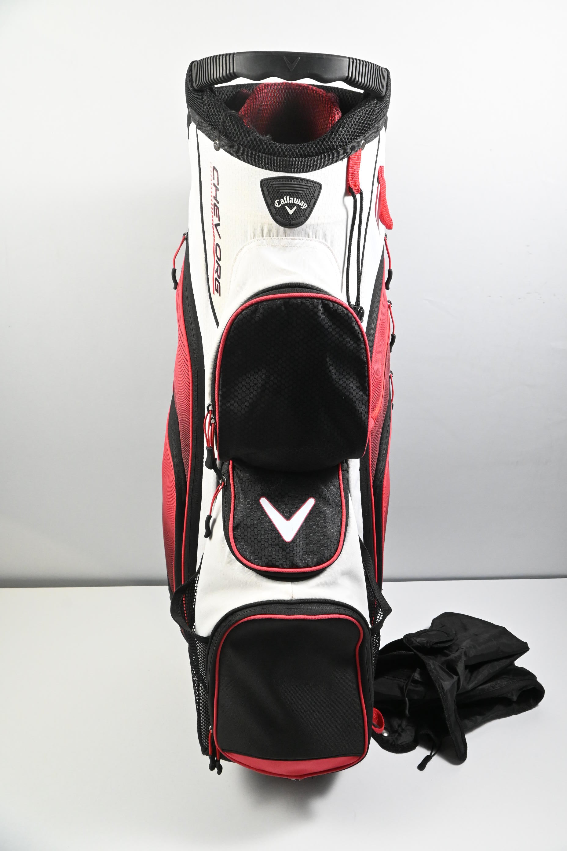 Callaway Chev Org Cart Bag / 14-Way Divider / White, Red & Black