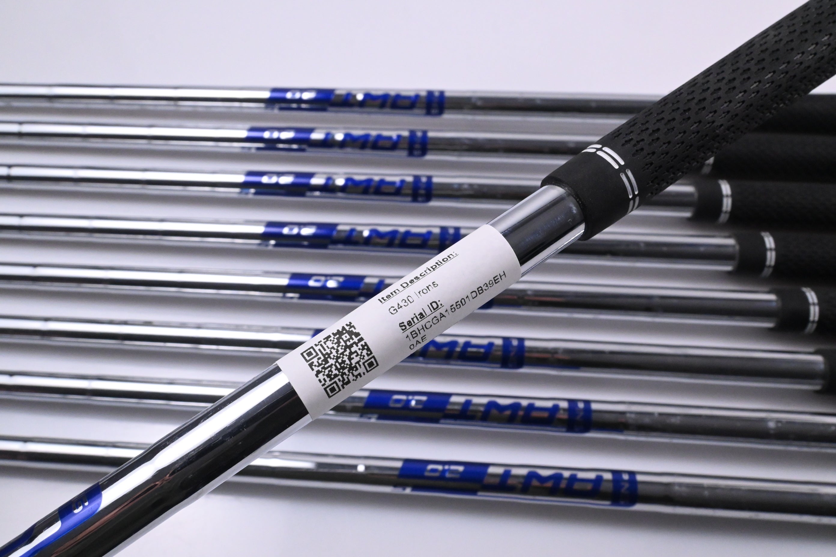 Ping G430 Irons / 4-PW+45°+54° / Green Dot / Stiff Flex Ping AWT 2.0 Shafts