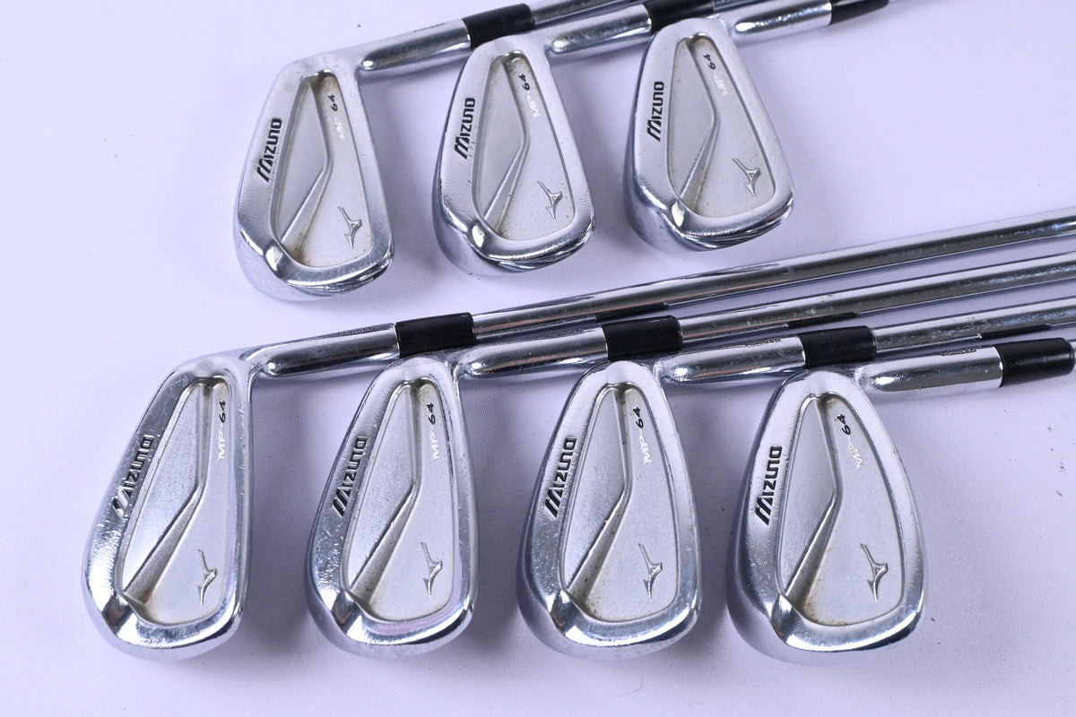 Mizuno MP-64 Irons / 4-PW / Stiff Flex Dynamic Gold S300 Shafts