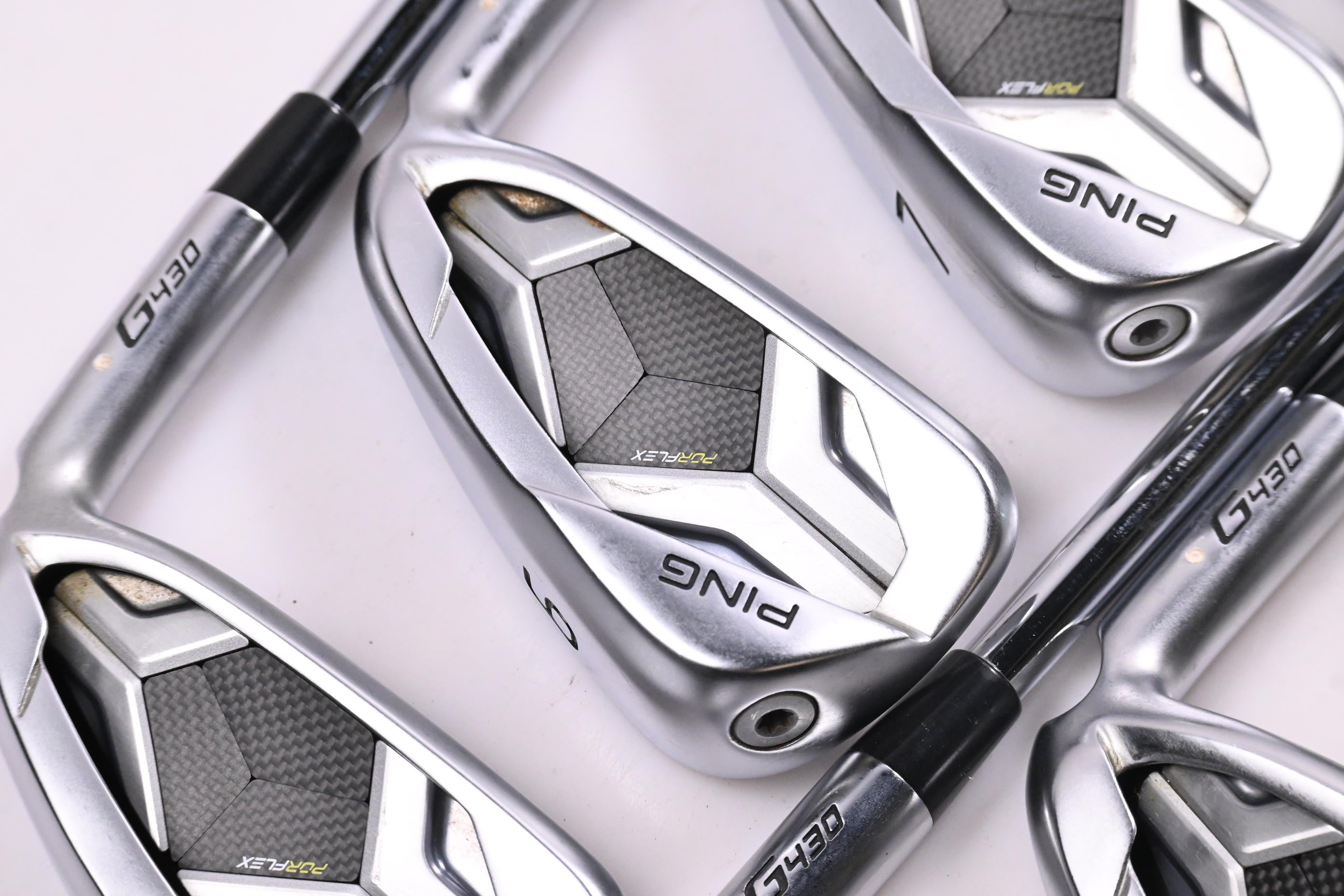 Ping G430 Irons / 5-PW+50°+54° / White Dot / Stiff Flex NS Pro Modus 3 Tour 105