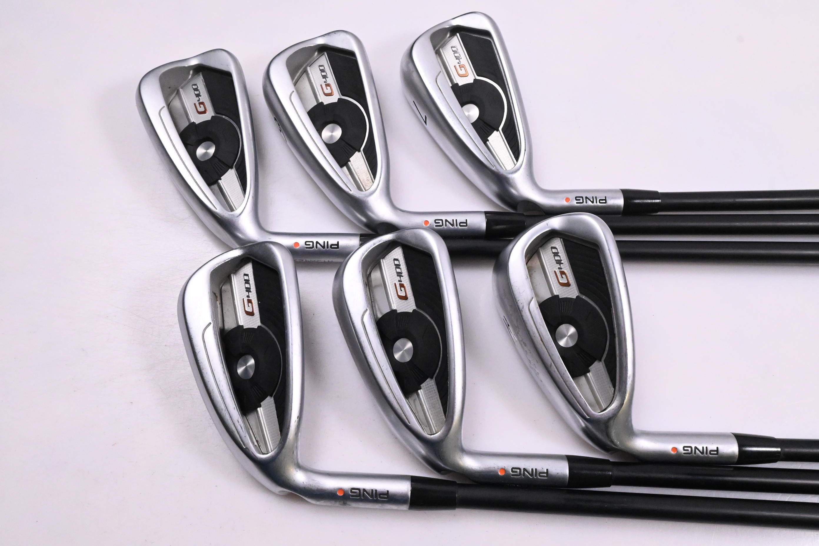 Left Hand Ping G400 Irons / 5-PW / Orange Dot / Senior Flex Ping Alta CB AWT