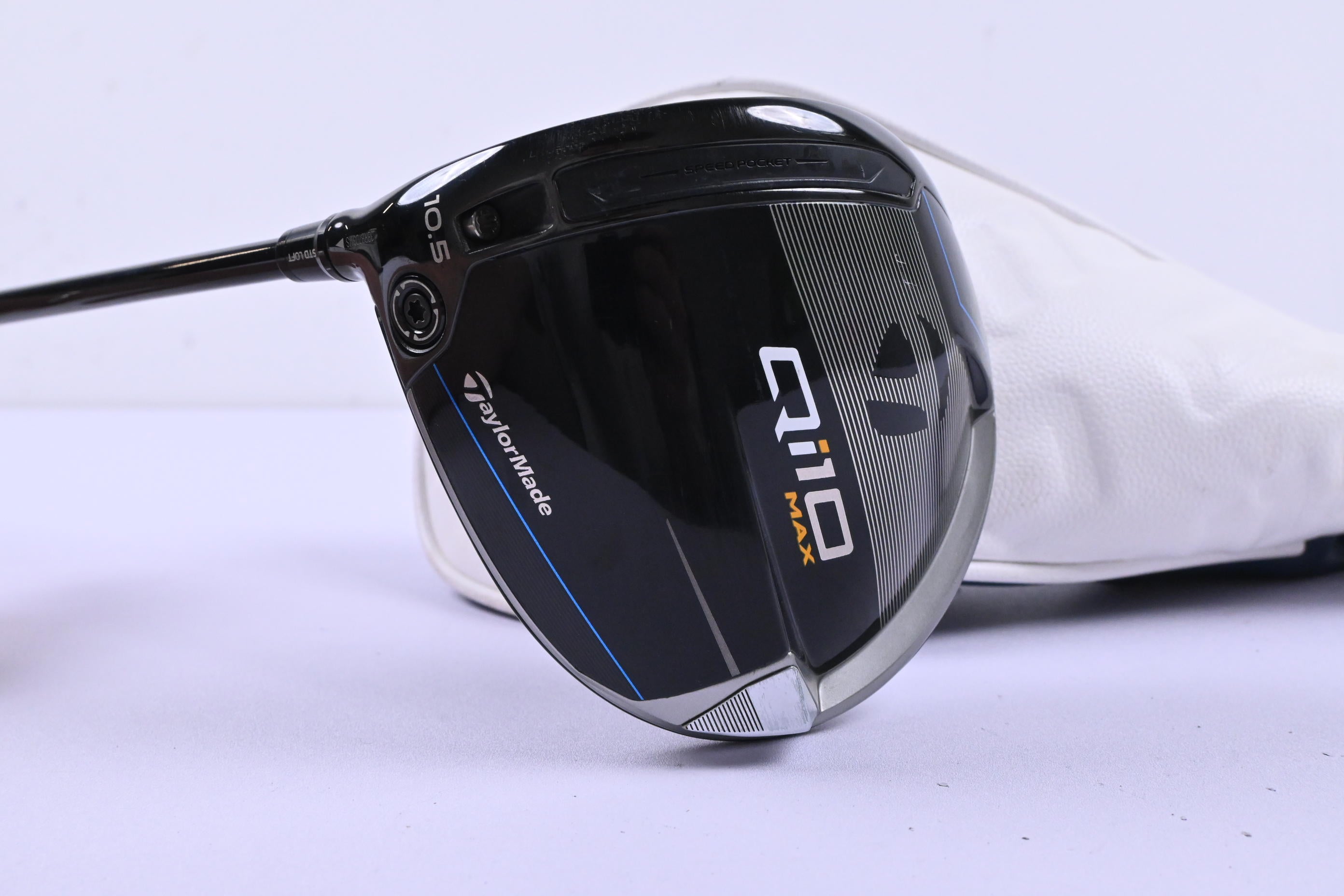 Left Hand Taylormade Qi10 Max Driver / 10.5 Degree / Stiff Flex Ventus TR Blue 5