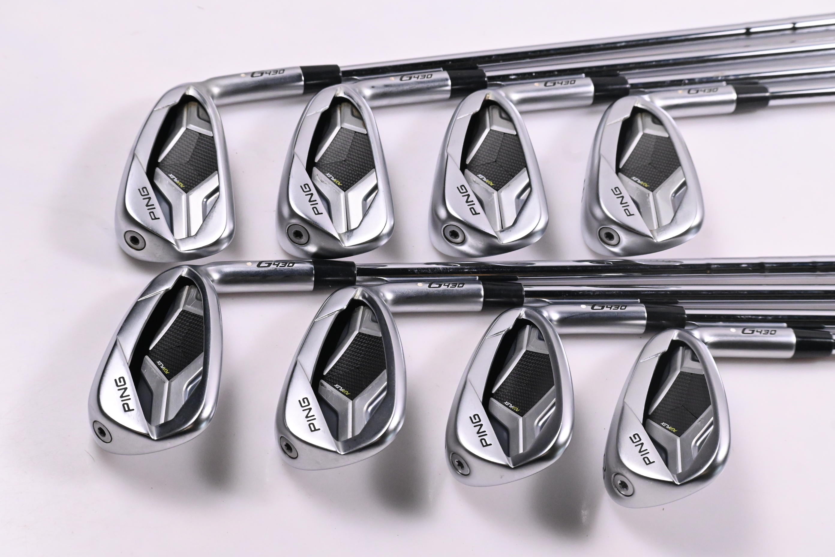 Ping G430 Irons / 5-PW+50°+54° / White Dot / Stiff Flex NS Pro Modus 3 Tour 105