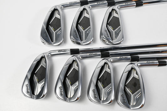 Ping G430 Irons / 4-PW / White Dot / Stiff Flex Ping AWT 2.0 Shafts