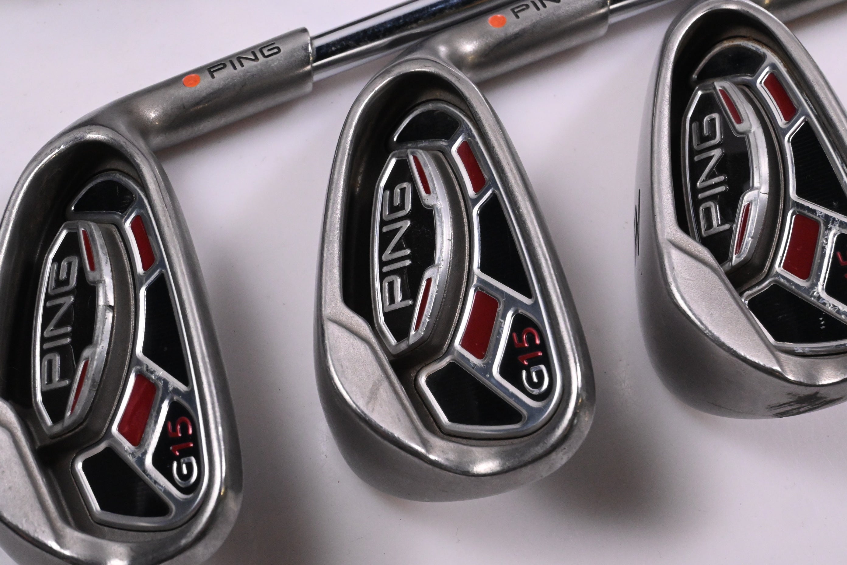 Ping G15 Irons / 6-PW / Orange Dot / Regular Flex Ping Shafts