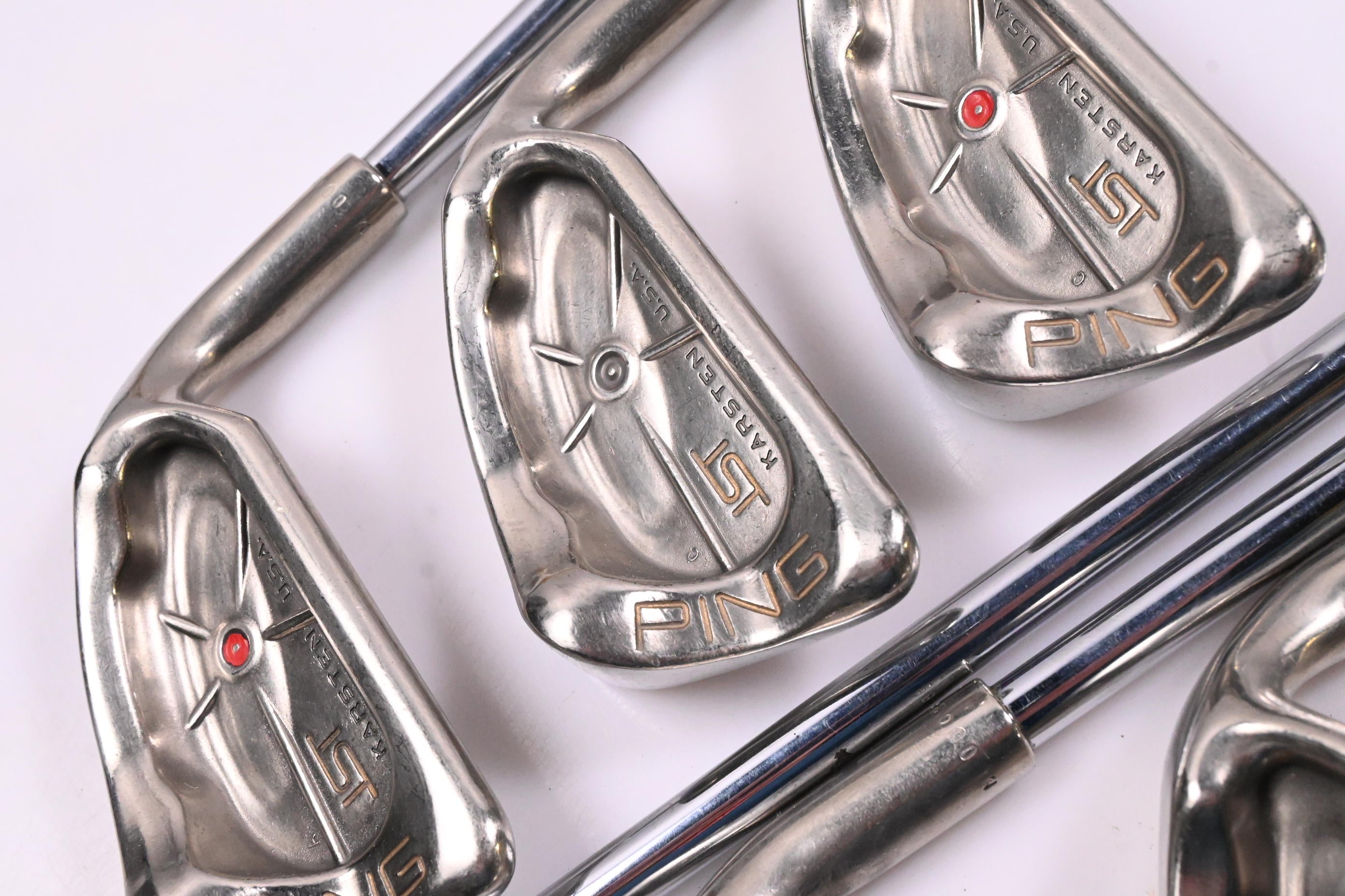 Ping ISI Karsten Nickel Irons / 4-PW / Red Dot / Regular Flex Ping Cushin JZ
