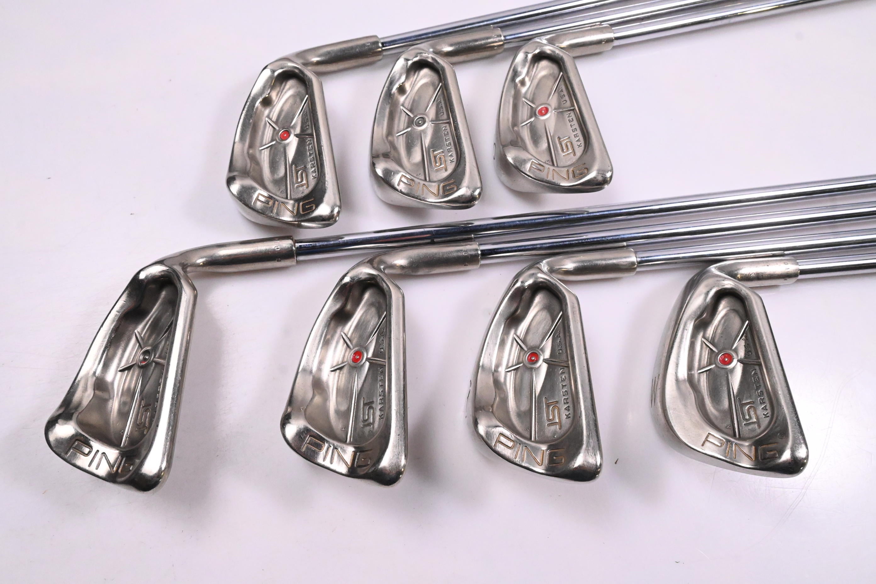 Ping ISI Karsten Nickel Irons / 4-PW / Red Dot / Regular Flex Ping Cushin JZ