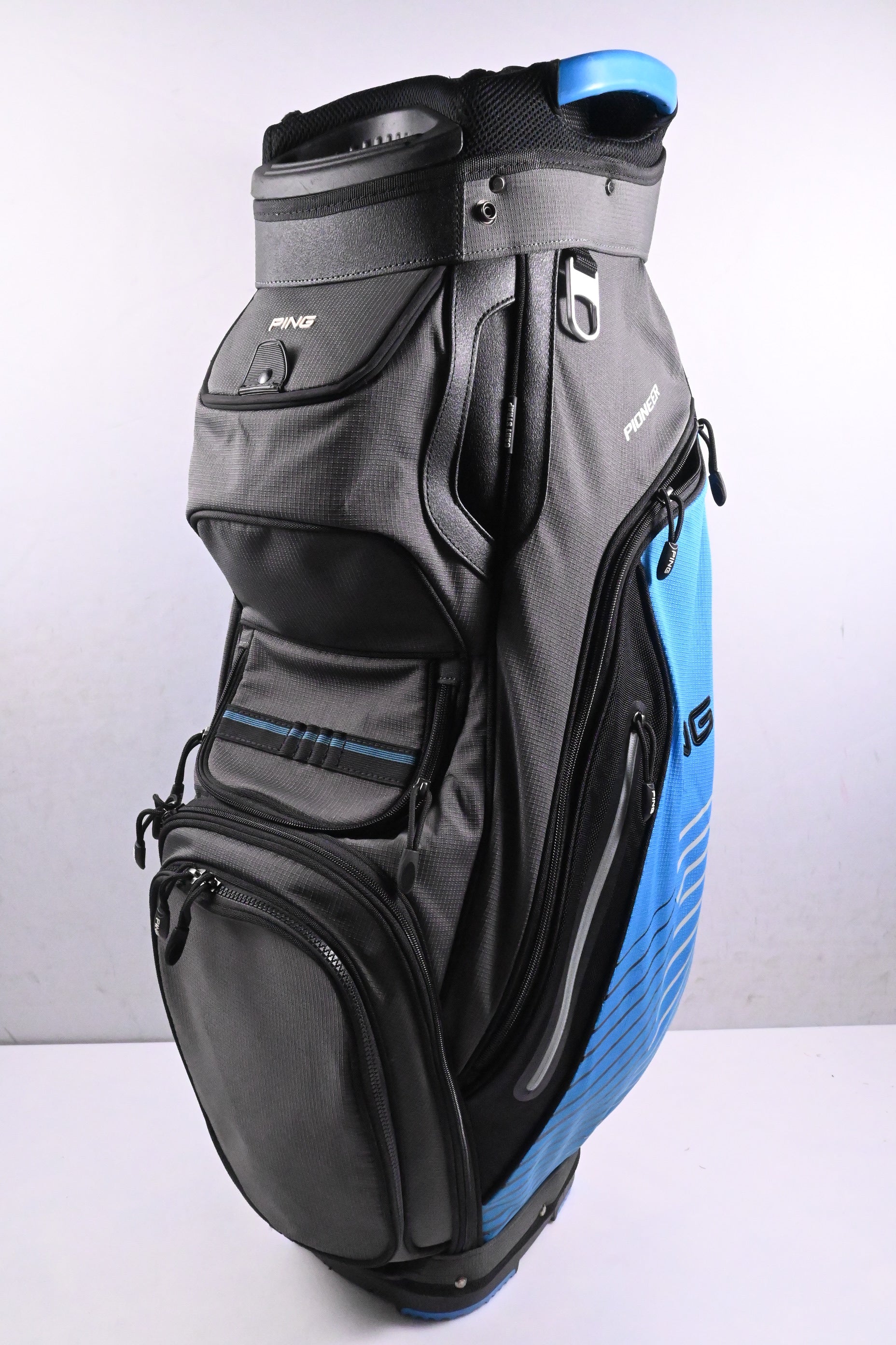 Ping Pioneer Cart Bag / 15-Way Divider / Grey, Blue