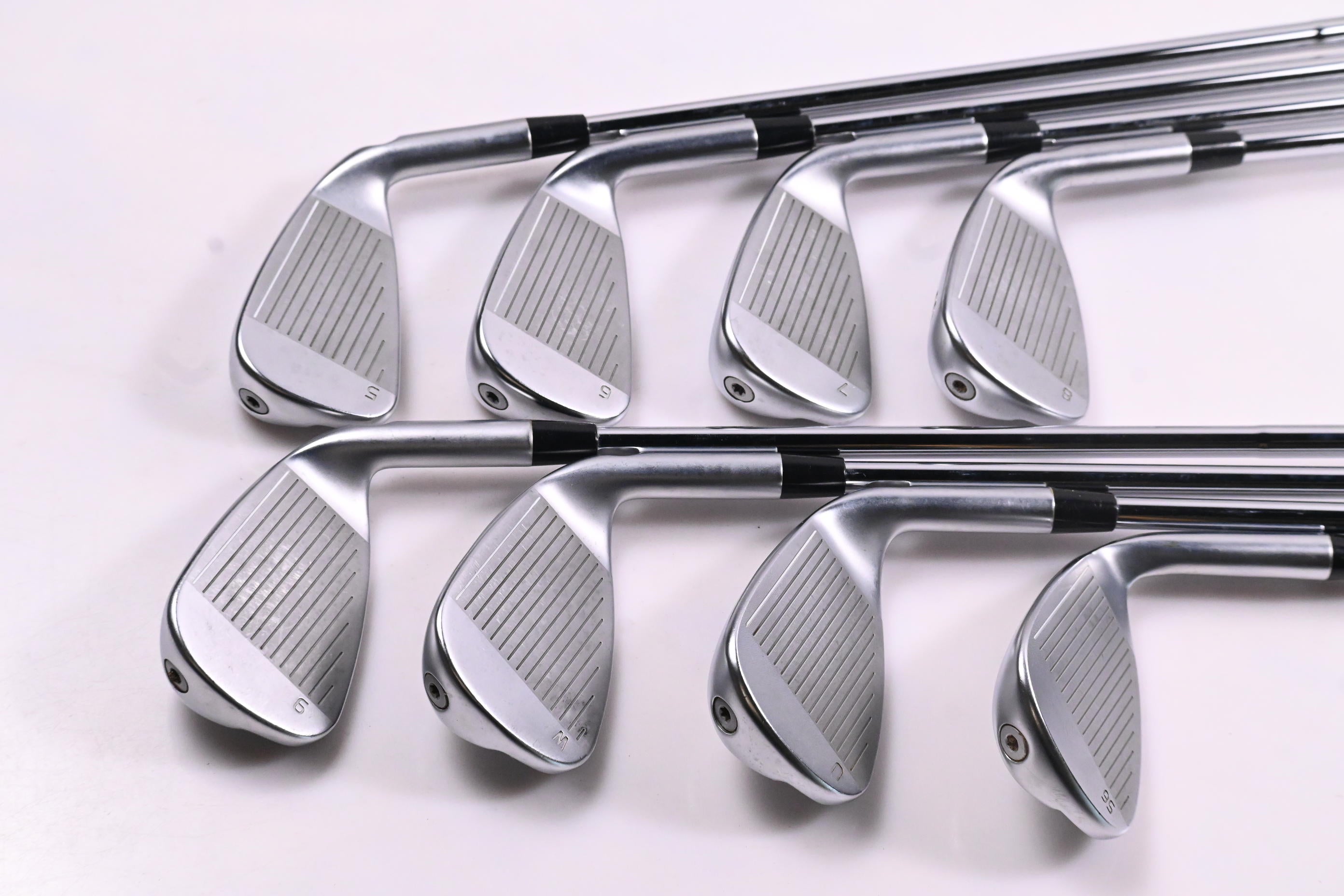 Left Hand Ping G440 Irons / 5-PW+GW+56° / Red Dot / Stiff Flex Ping AWT 3.0