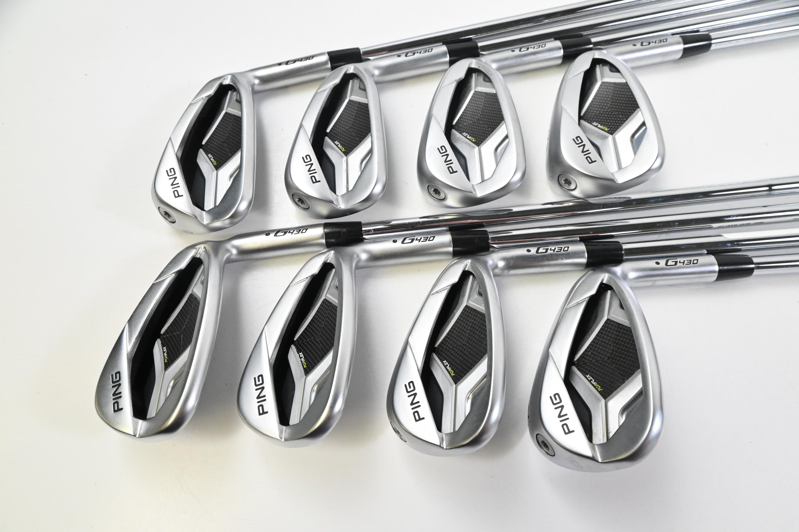 Ping G430 Irons / 6-PW+AW+GW / Black Dot / Regular Flex Ping AWT 2.0 Shafts