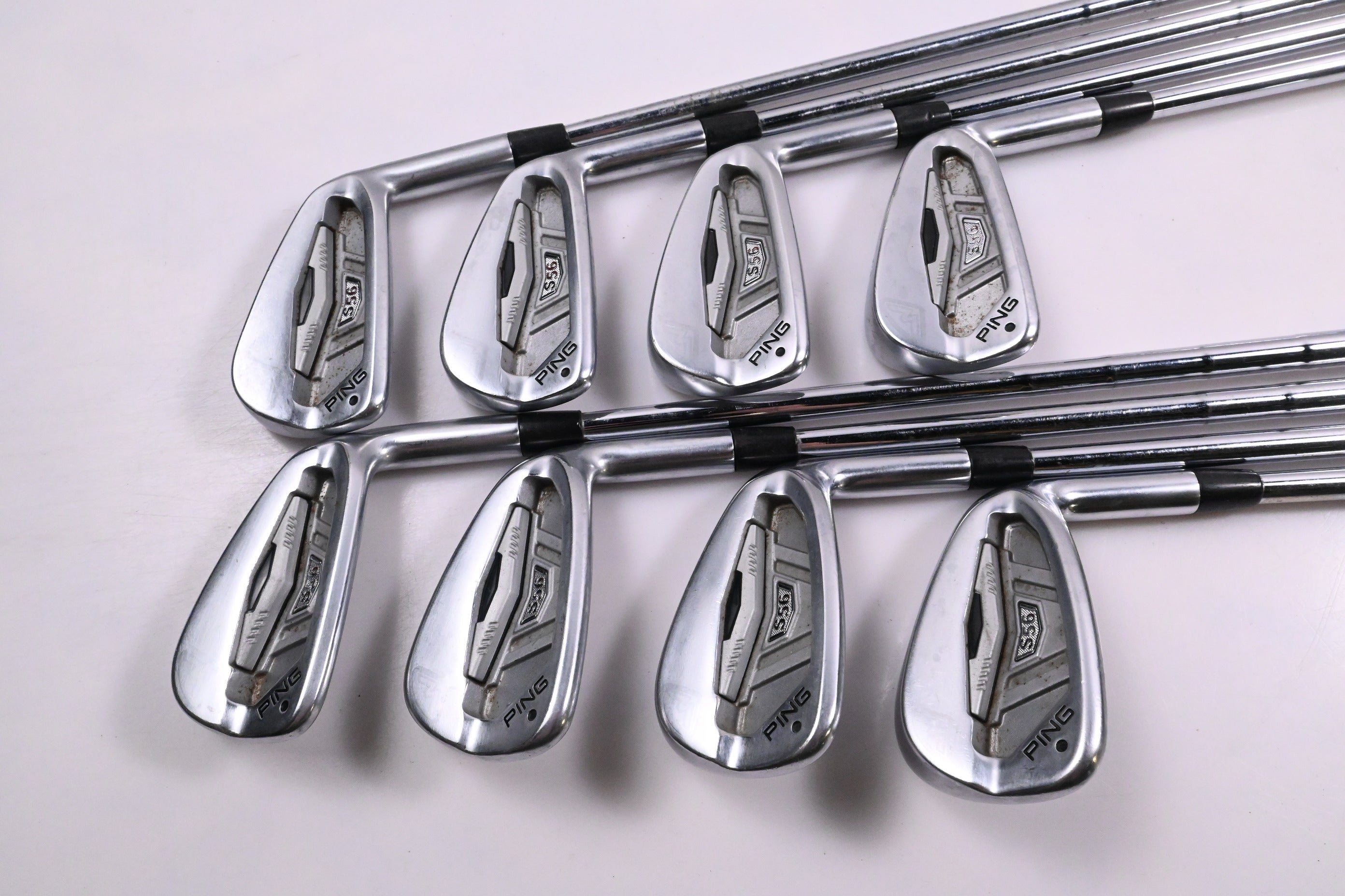 Ping S56 Irons / 3-PW / Black Dot / Stiff Flex KBS Tour Shafts