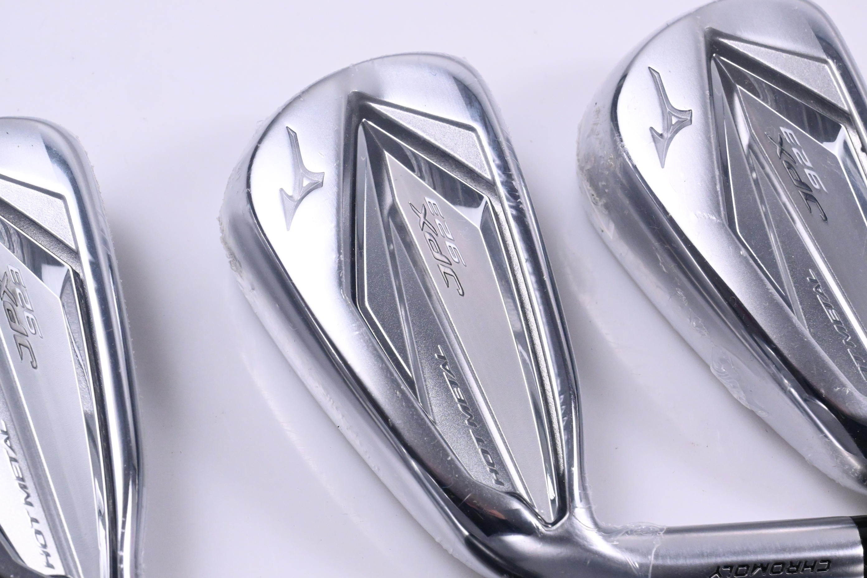 Left Hand Mizuno JPX 923 Hot Metal Irons / 5-PW / Stiff Flex KBS Tour 115