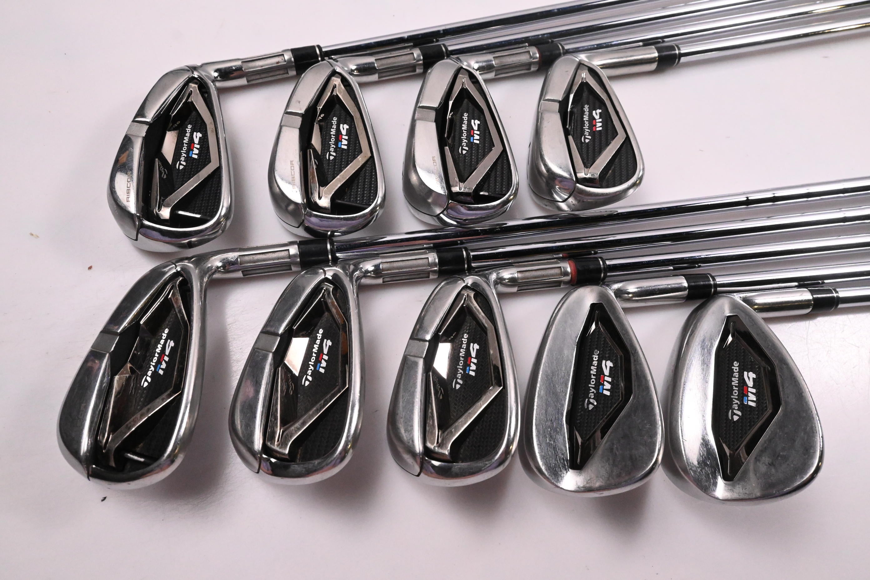 Taylormade M4 Irons / 4-PW+AW+SW / Regular Flex KBS Max 85 Shafts