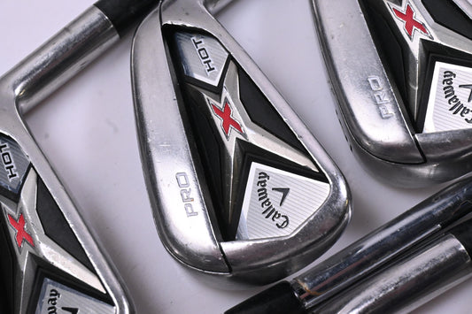 Callaway X Hot Pro Irons / 4-PW / Stiff Flex Project X Flighted 95 Shafts