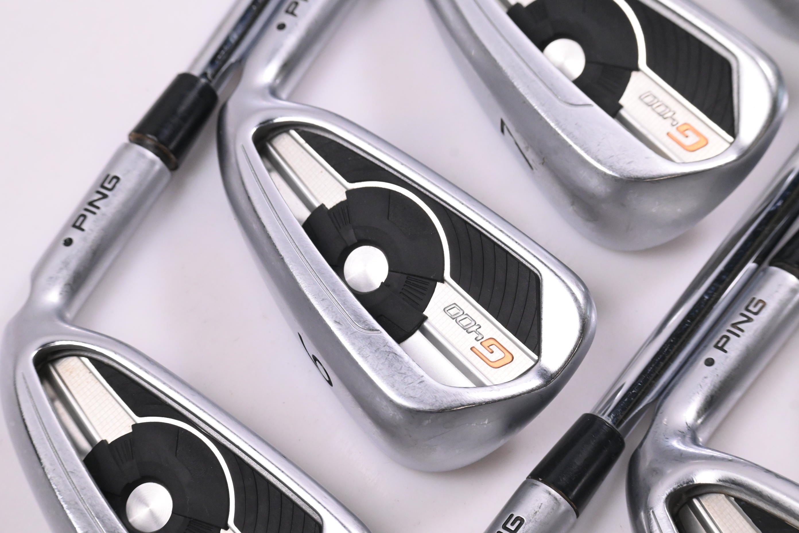 Ping G400 Irons / 5-PW+GW+LW / Black Dot / Regular Flex KBS Tour Shafts