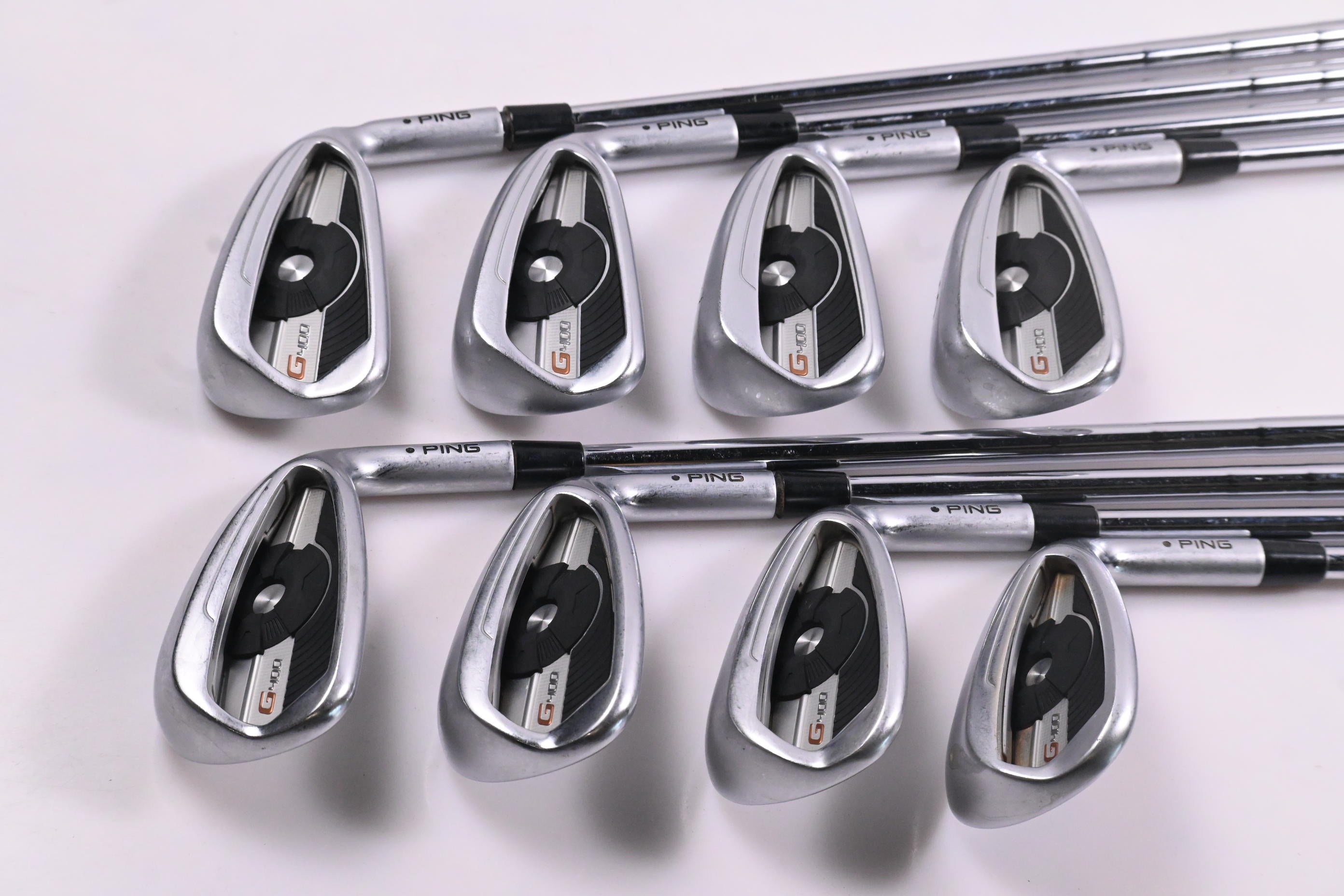 Ping G400 Irons / 5-PW+GW+LW / Black Dot / Regular Flex KBS Tour Shafts