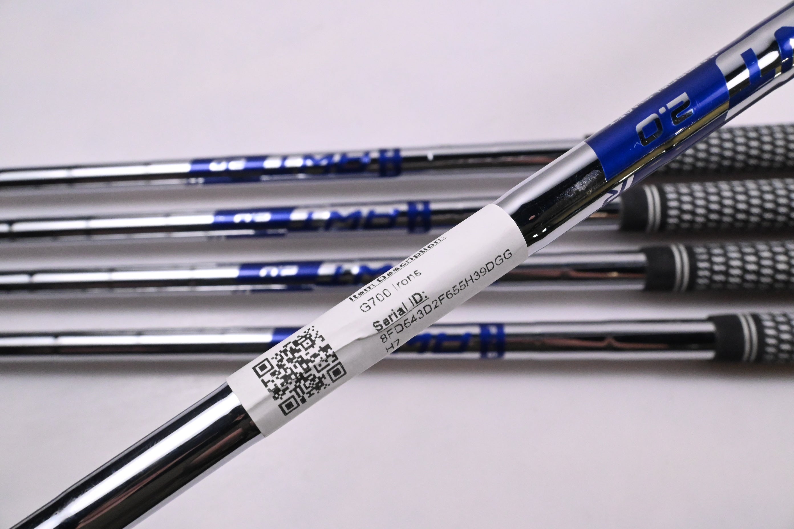 Ping G700 Irons / 6-PW / Blue Dot / Regular Flex Ping AWT 2.0 Shafts